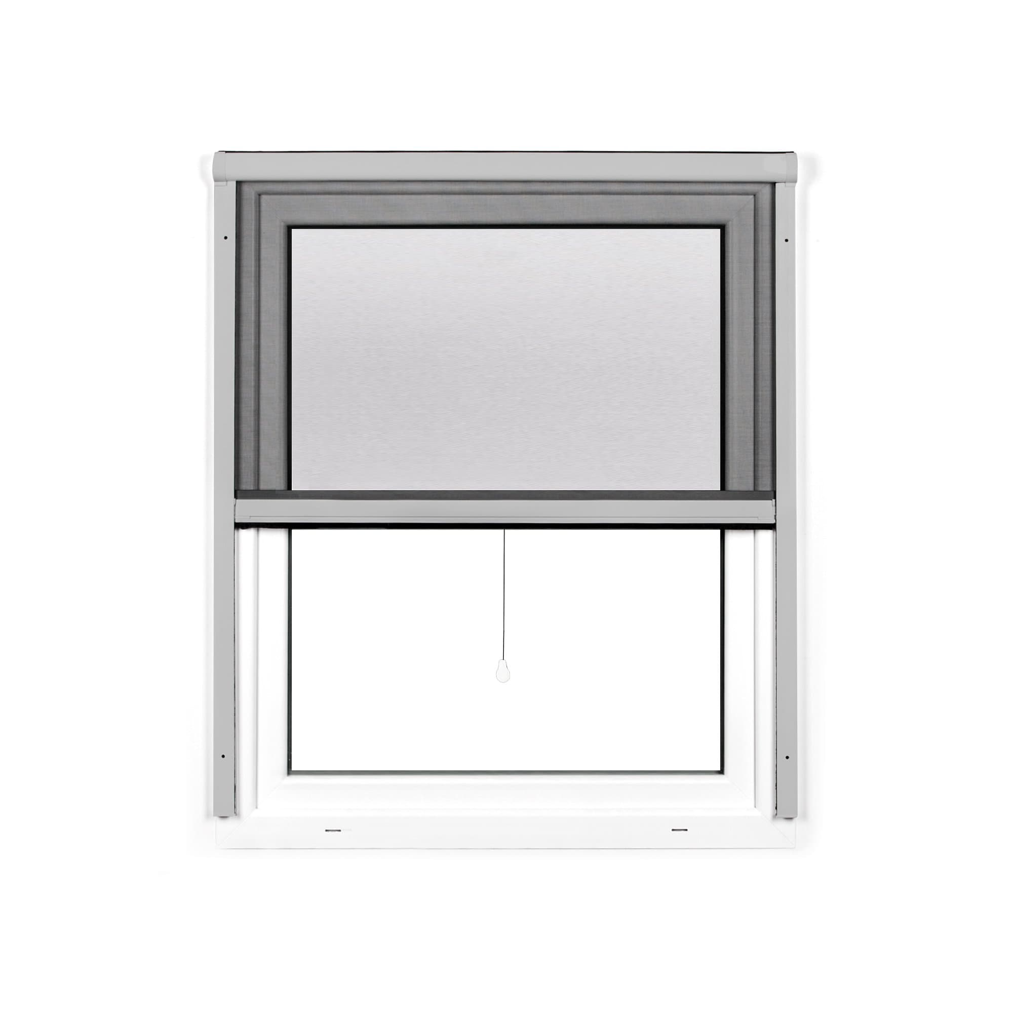 jarolift 4 in 1 Zanzara Roller Fly Screen for Windows - Retractable Insect Protection Screen - Aluminium Frame 70 x 130 cm (W x H), Silver