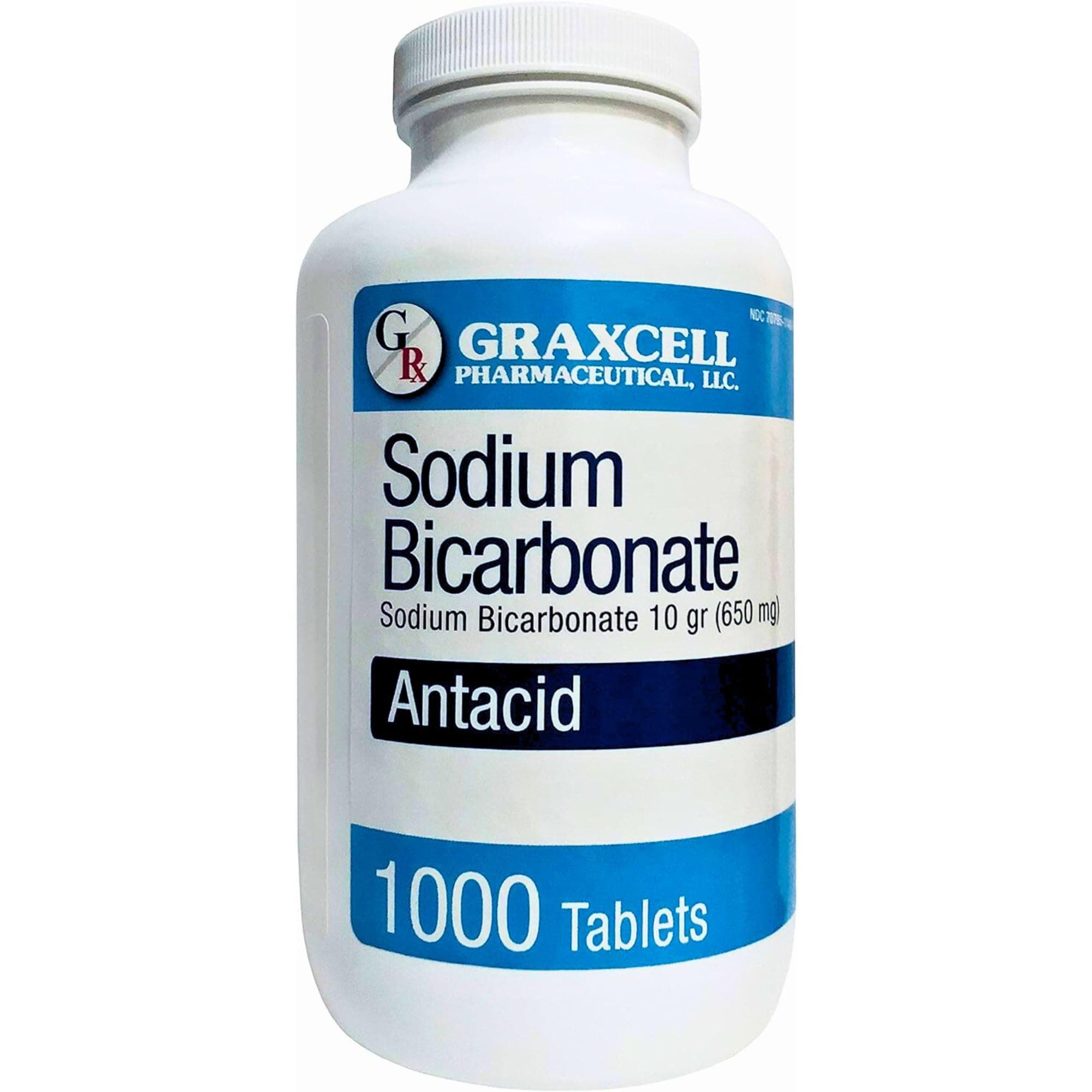 Graxcell Sodium Bicarbonate 650 Mg, White, 1000 Count