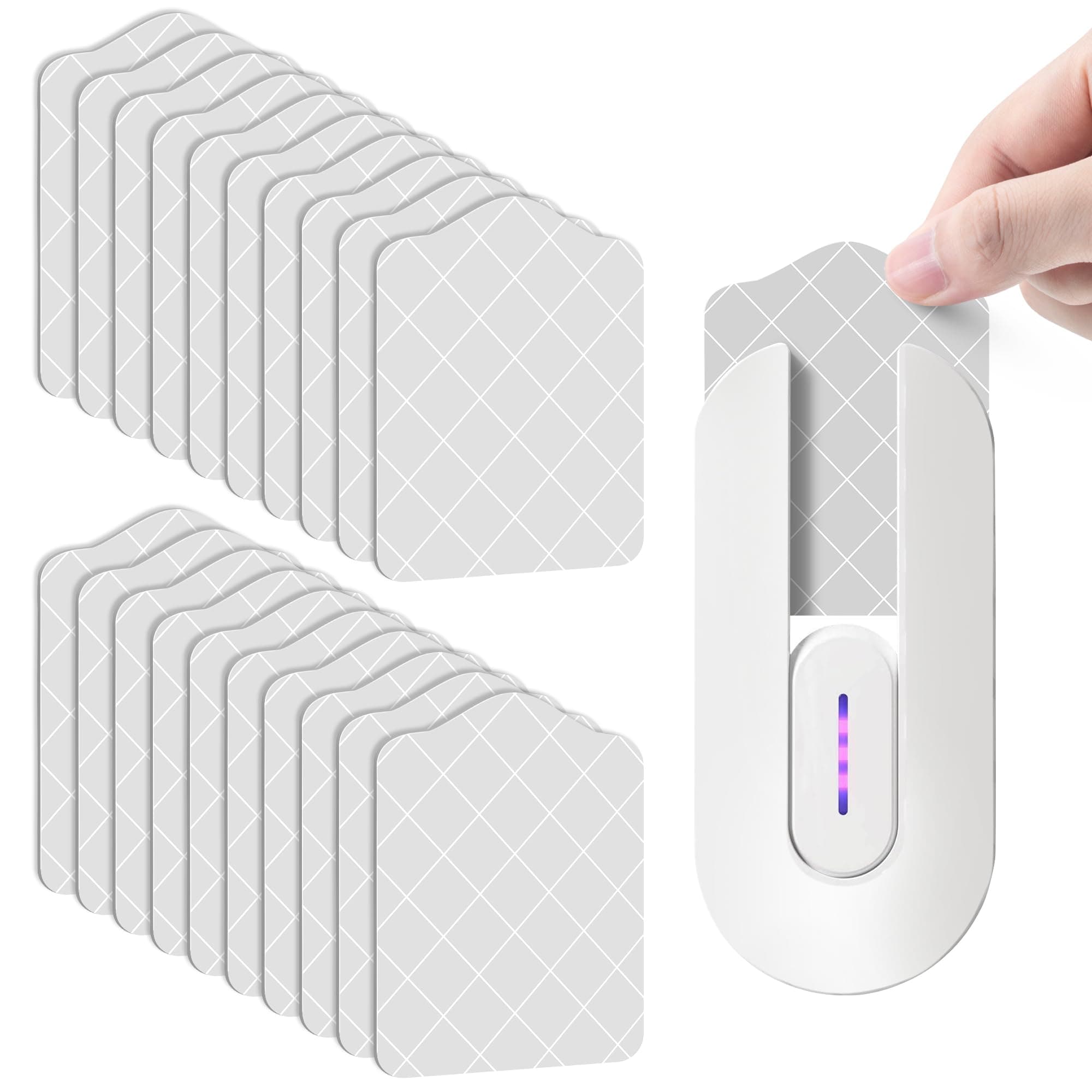 Qualirey 20 Pack Refill Glue Boards Compatible with BugMD No Buzz Zone Bug Trapper, Flying Insect Trap Refill, Adhesive Fly Trap Refill Pad for Insect Bug Mosquito Gnat Fruit Fly Catcher Indoors