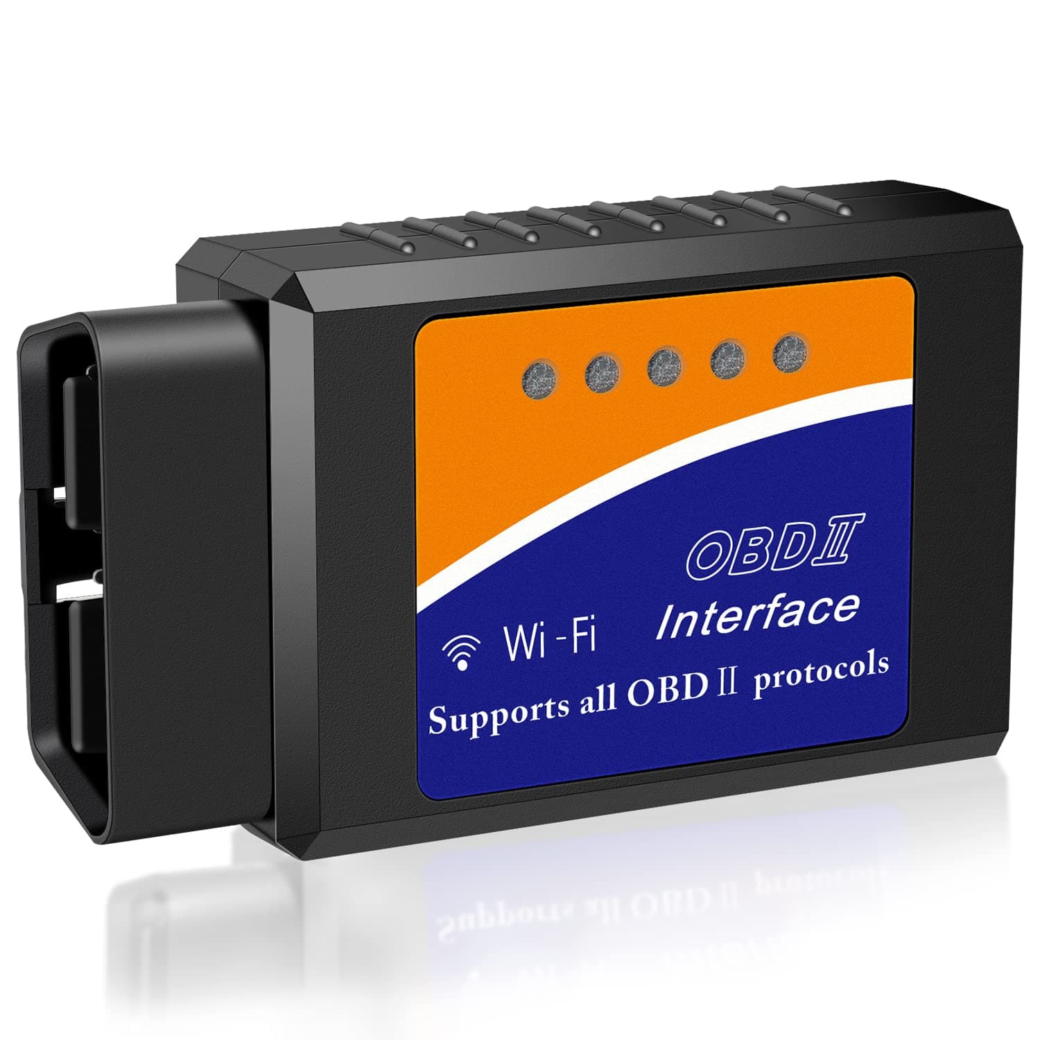 Car WiFi OBD 2 OBD2 OBD ii Scanner Adapter for iOS, Android and Windows, Auto Diagnostic Scan Code Reader Tool, Check Engine Light for Year 1996 and Newer Vehicles