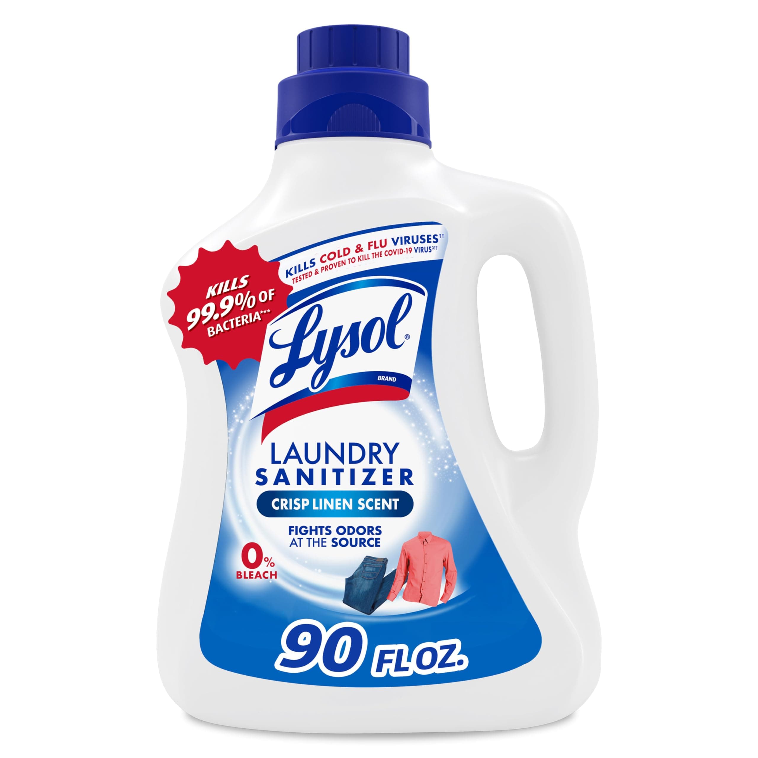 Laundry Sanitizer Additive, Crisp Linen, 90oz