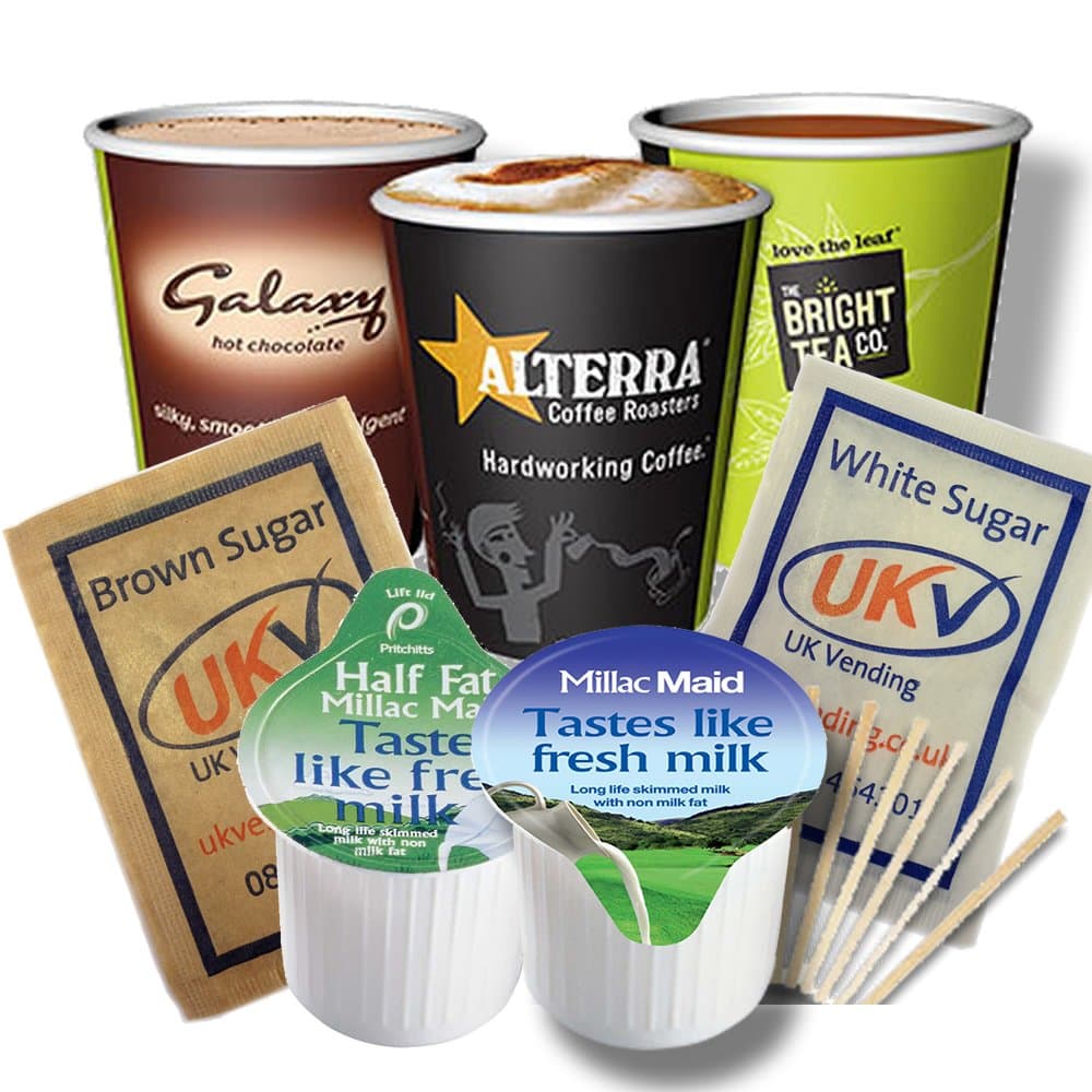 Flavia Machine Ancillary Pack - Milk, Sugars, Stirrers and Cups