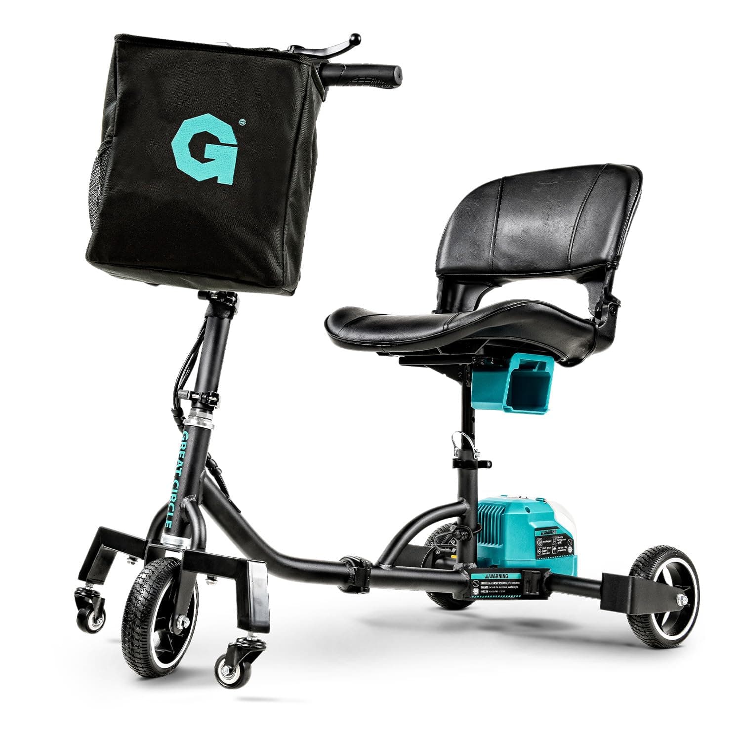 G Mobility Scooter – 3 Wheels, 35 lb Folding Aluminum Frame, Anti-Tip Footrests, Includes (1) 48V 2Ah Li-Ion Battery and Charger, Supports 275 lbs, Airline Friendly