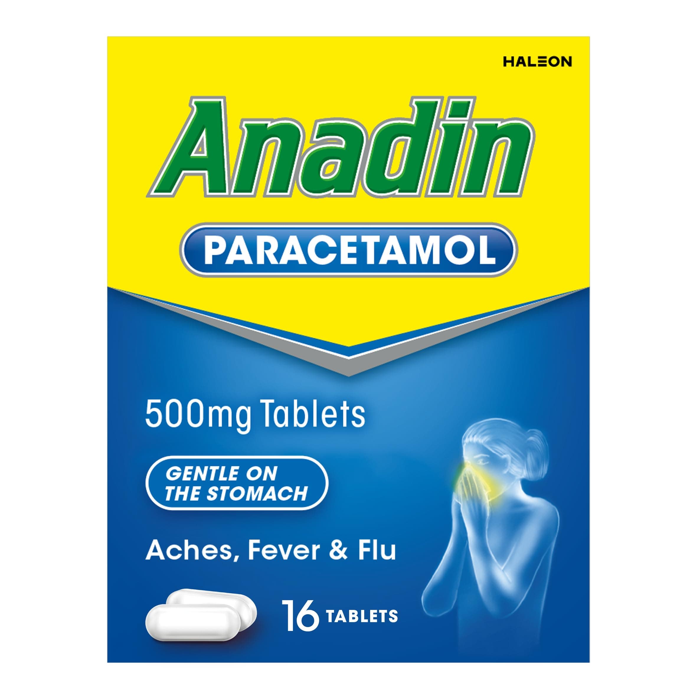 Anadin Paracetamol Pain Relief Tablets, 16 ct