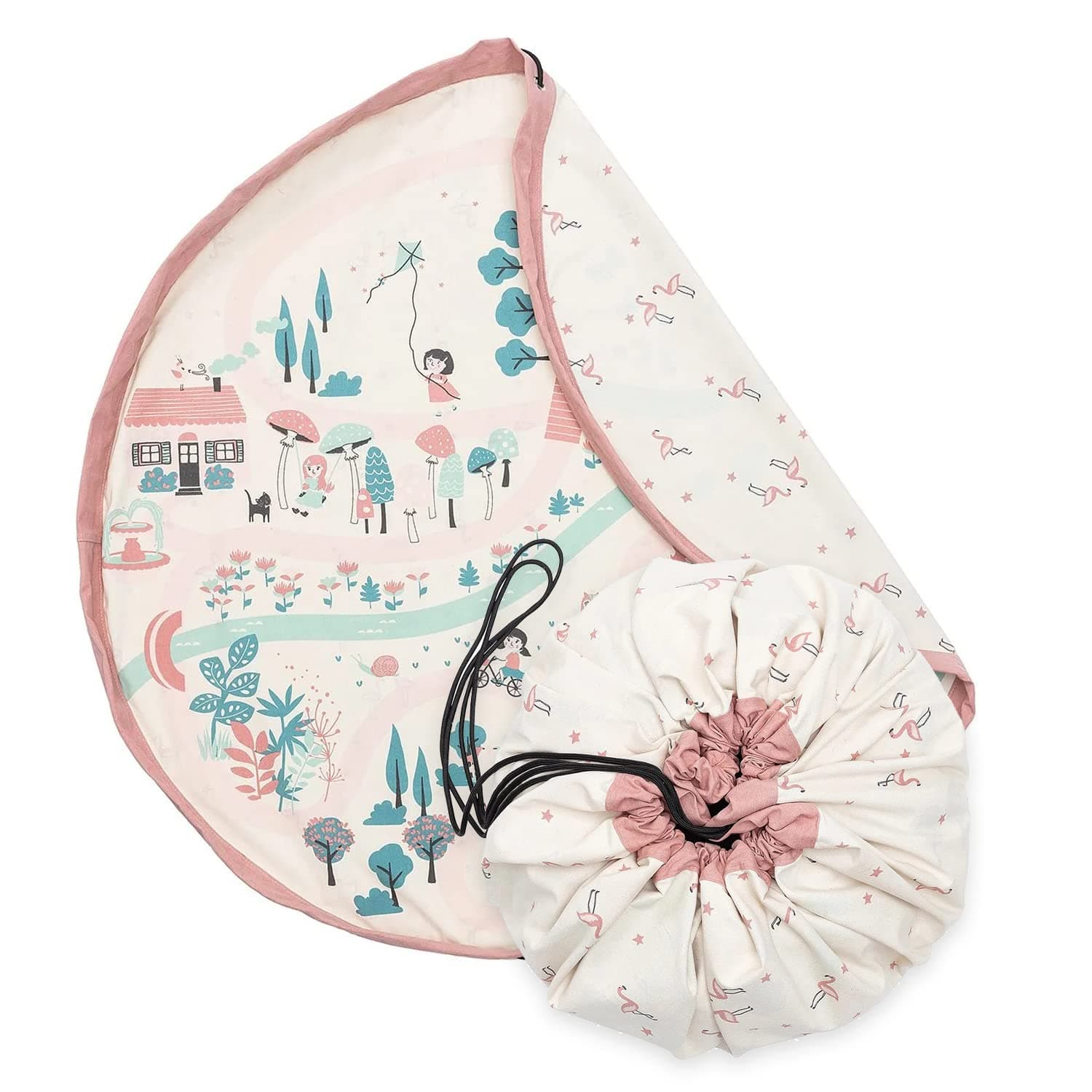 Play&Go Play & Go Drawstring Mat Storage Bag For Children - Kids Toy Organizer Large 55" Toddlers Toys And Walk In A Park