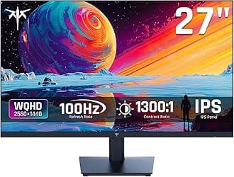 - KTC 27 Inch QHD(2560 * 1440) 100Hz Computer Monitor - IPS Panel, Anti-Blue Light Screen, 100% High Color Gamut, 123% sRGB, Support FreeSync and GSync, PC Monitor for Casual Gaming and Working