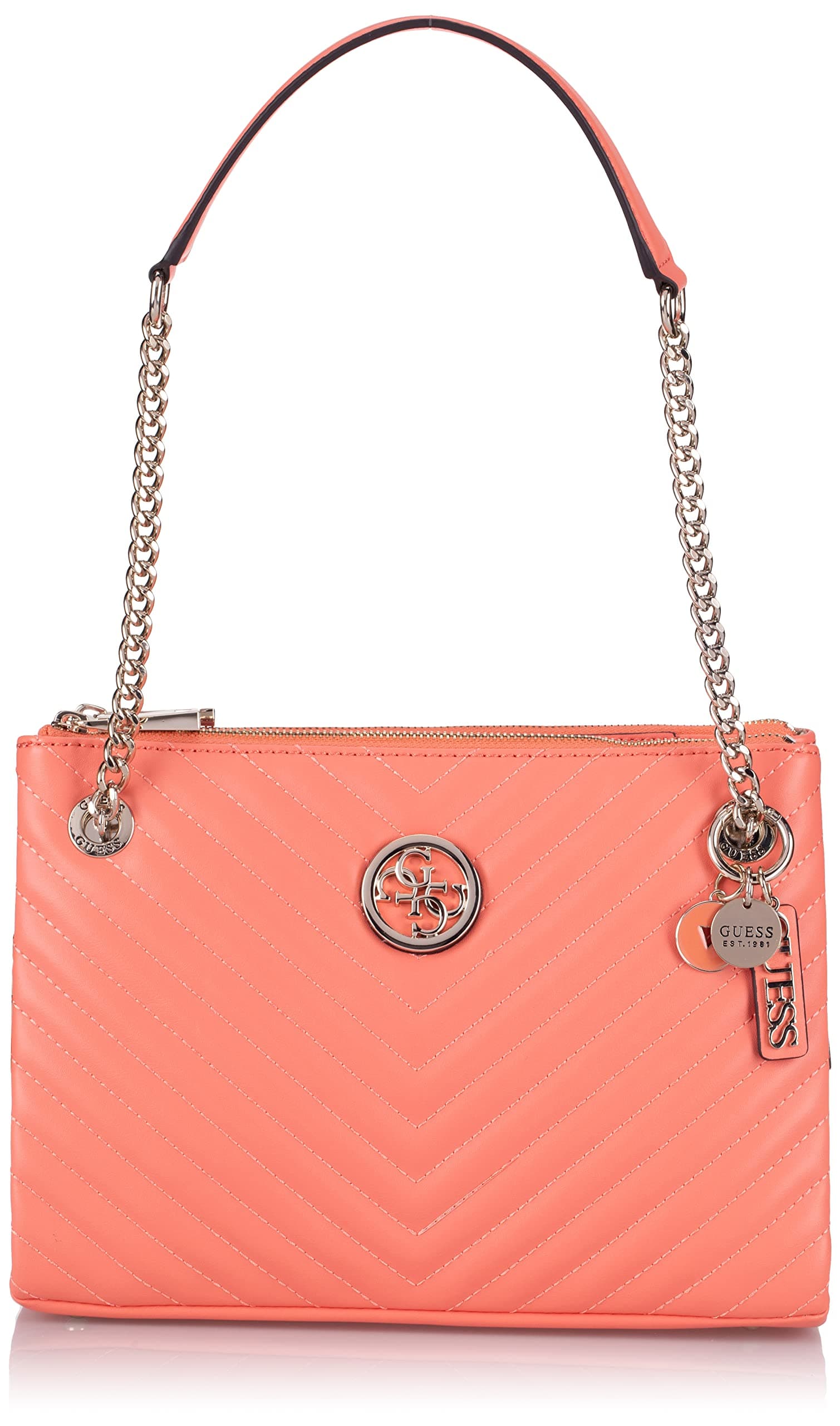 GUESS Blakely Shoulder Bag Coral One Size