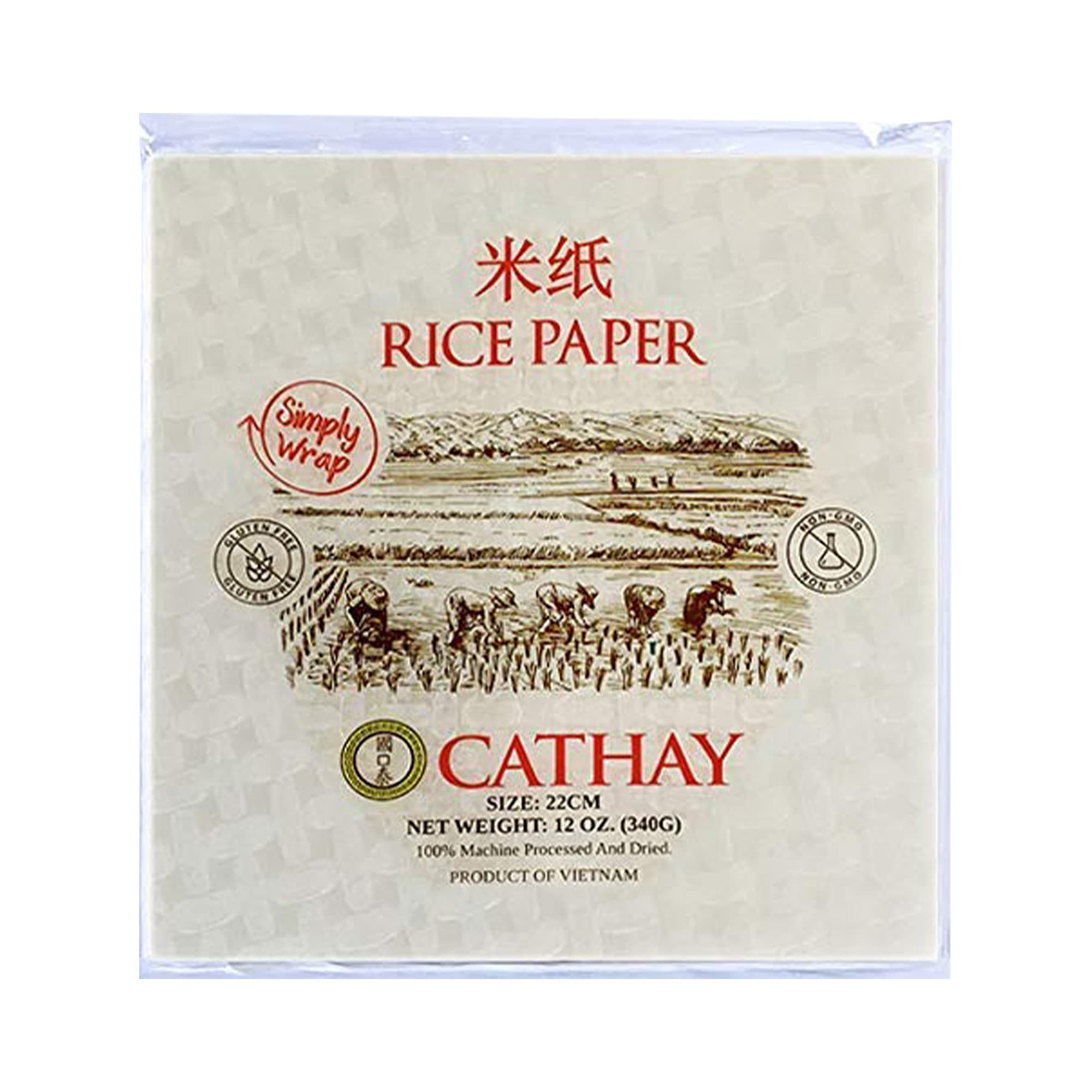 Cathay Spring Roll Rice Paper Wrappers 22cm Square 22 cm