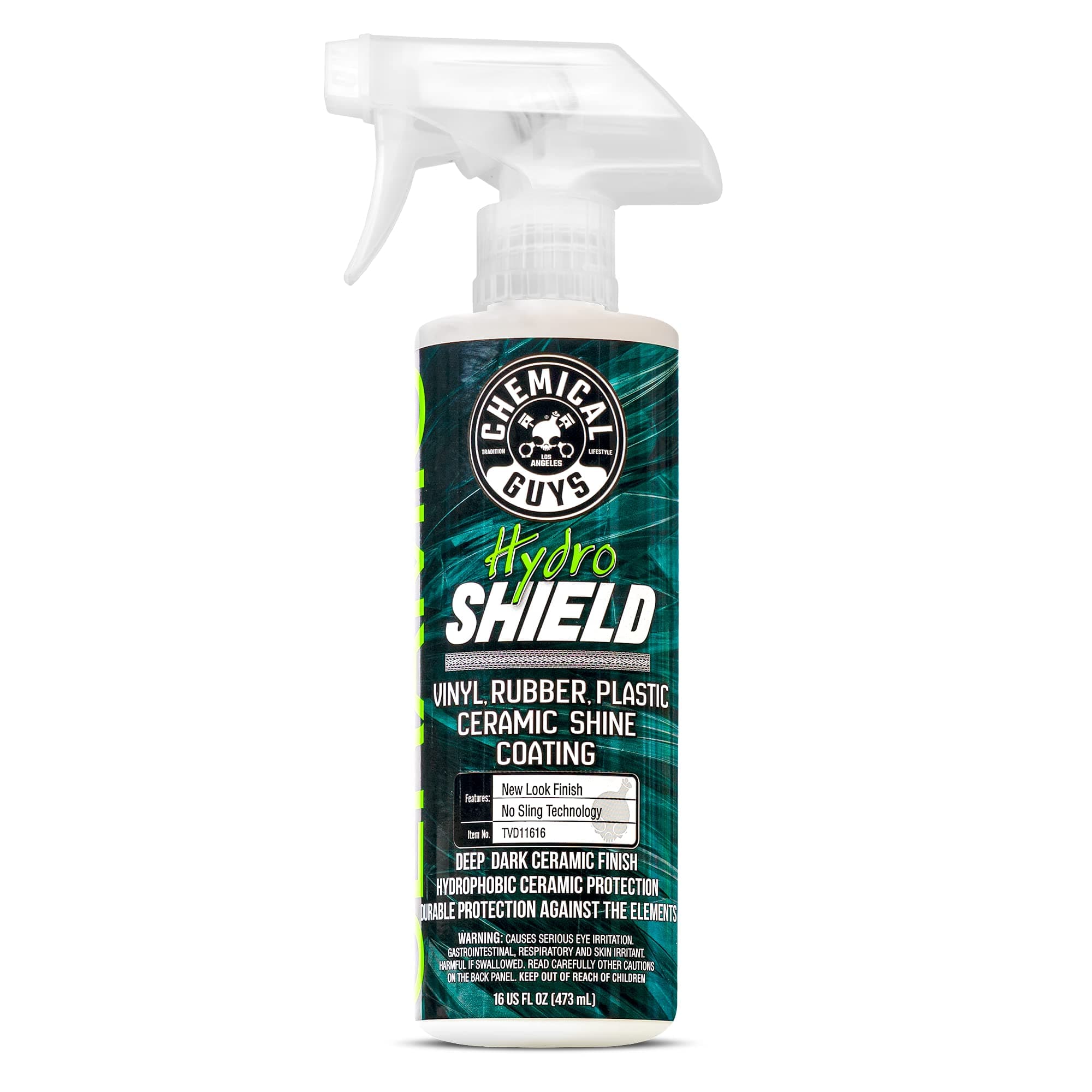 Chemical Guys HydroShield Vinyl, Rubber & Plastic Ceramic Shine Coating - Plastic Restorer for Interior & Exterior Trim, Tires & Trim - Restores Shine, Safe for Cars, Trucks & RVs, 16 fl oz