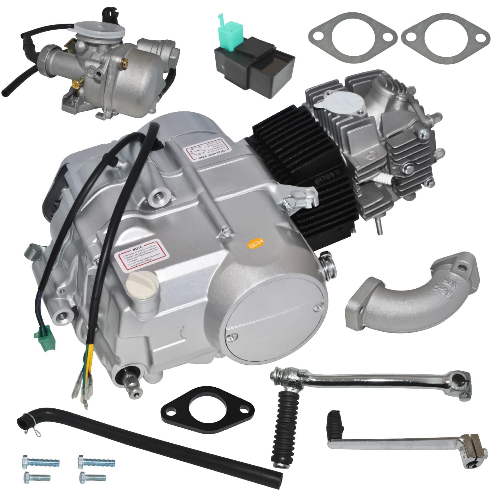 140CC Engine 4 Stroke Racing Engine, 4 Speed Horizontal Single Cylinder Motor Engine CDI Kick Starter Manual Clutch Fit For Pit Dirt Bike, Honda CRF50 CRF70 XR50 XR70 Z50 Z50R