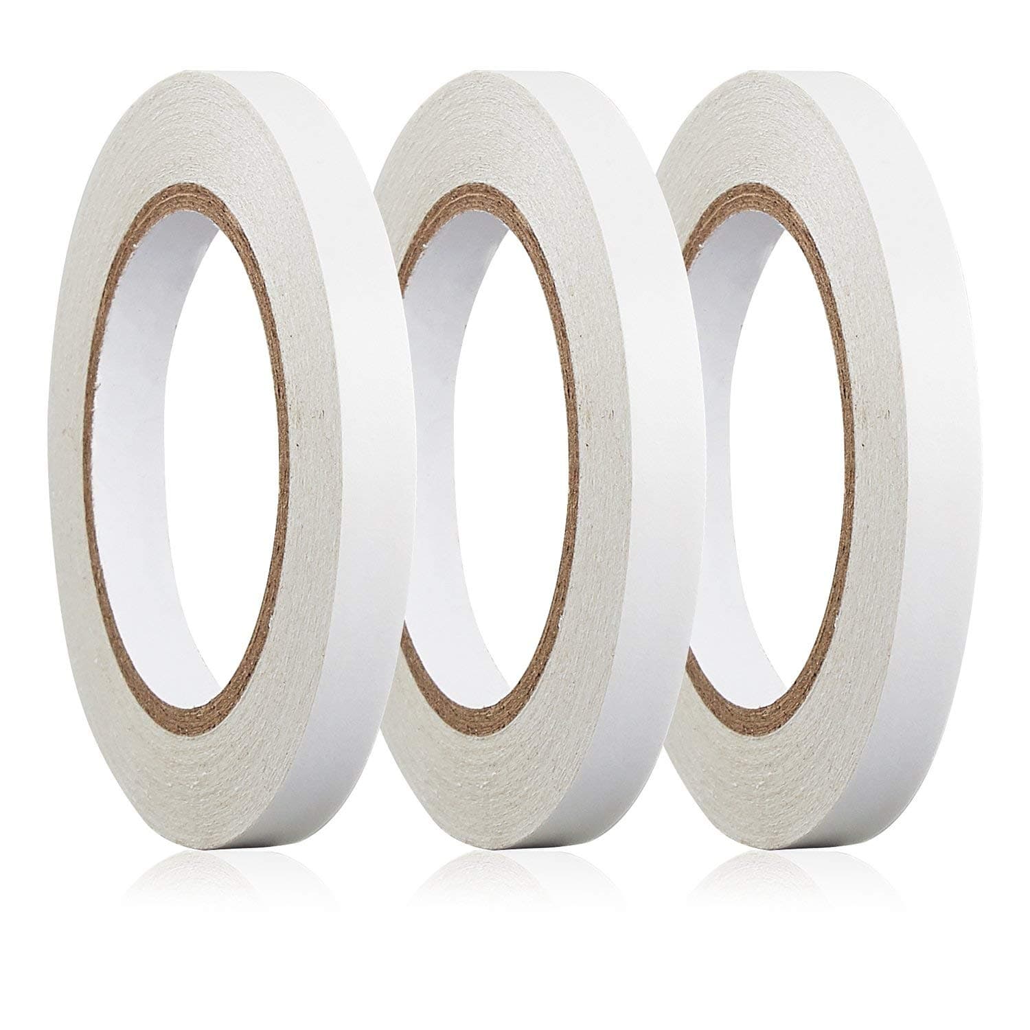 1/2" x 29 Yards 3 Rolls Double-Sided Adhesive Sticker Tape for Arts, Crafts, Photography, Scrapbooking, Card Making, Gift Wrapping & Office School Stationery Supplies