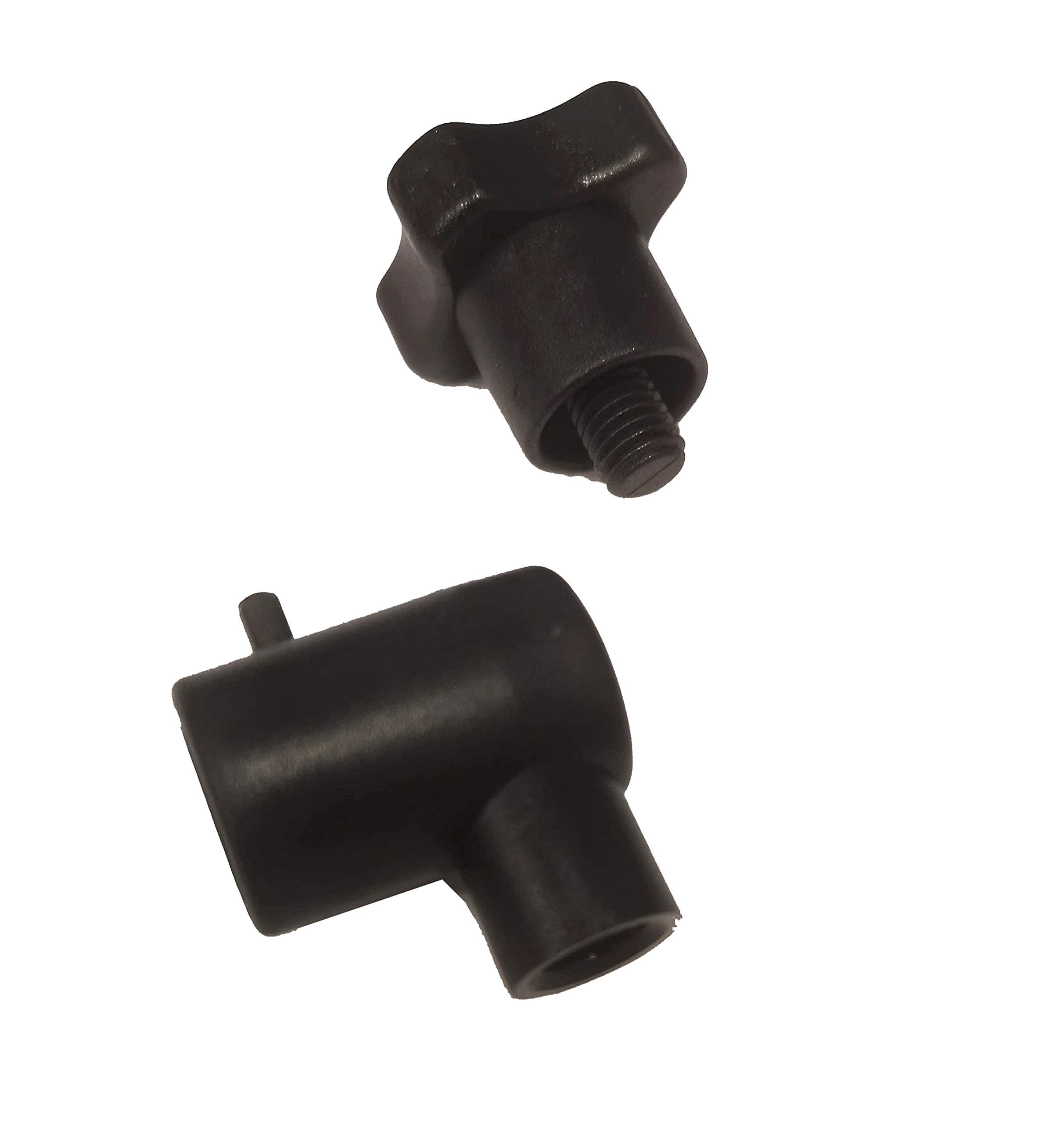 Caravan Stuff 4 U WINDOW STAY LOCK KNOB & HOLDER - BLACK