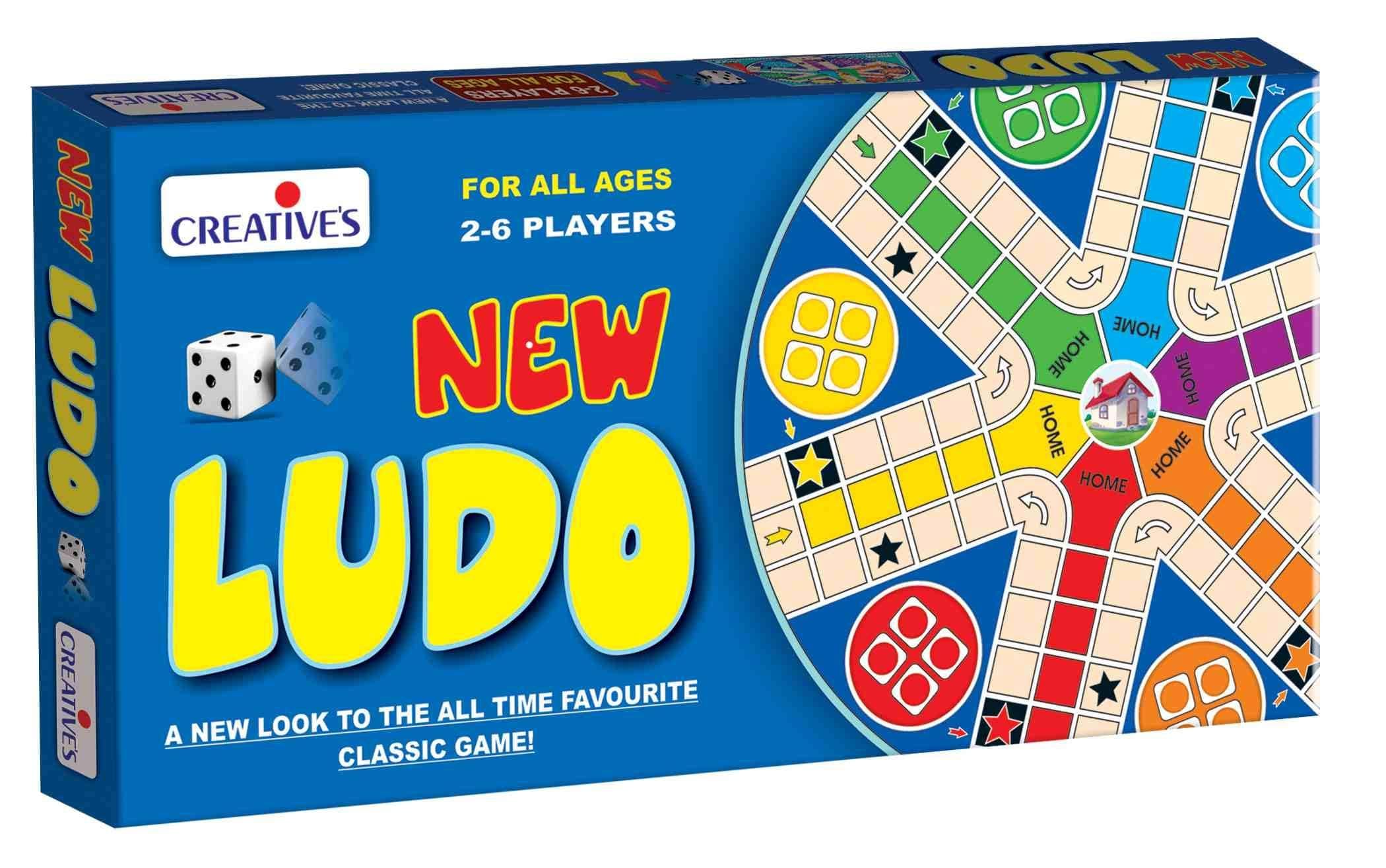 Creative's New Ludo Board Game (Multicolor, 25 Pieces)