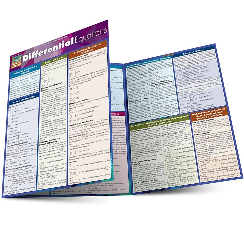 Differential Equations: a QuickStudy Laminated Reference Guide