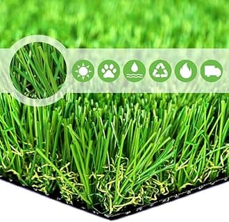 Realistic Deluxe Artificial Grass Synthetic Thick Lawn Turf Carpet -Perfect for Indoor/Outdoor Landscape (20 in x 24 in (3.3 Square FT))