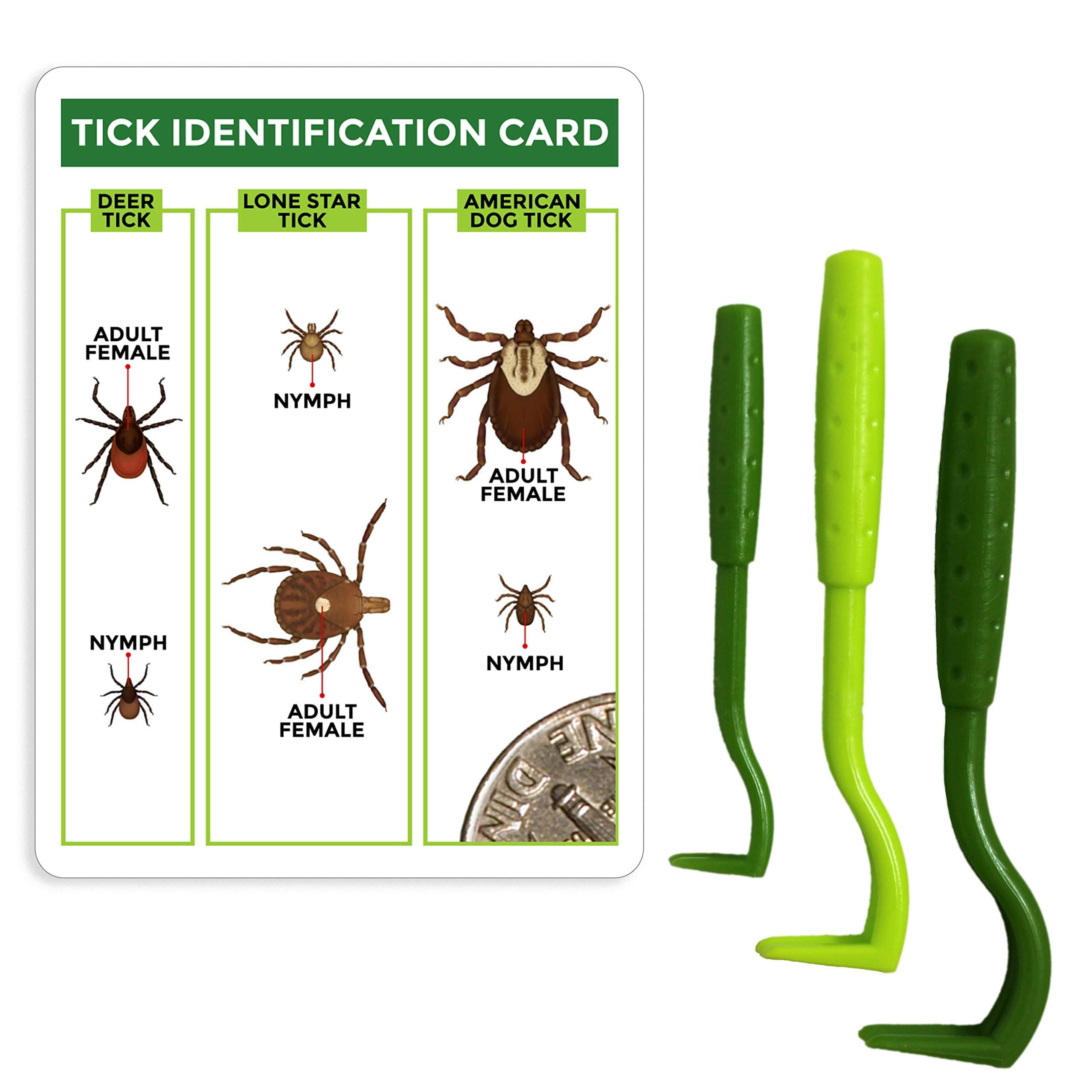 - TickCheck Tick Remover Value 3 Pack - Tick Remover Tools + Tick Identification Card - for Humans, Dogs & Cats (1 Set)