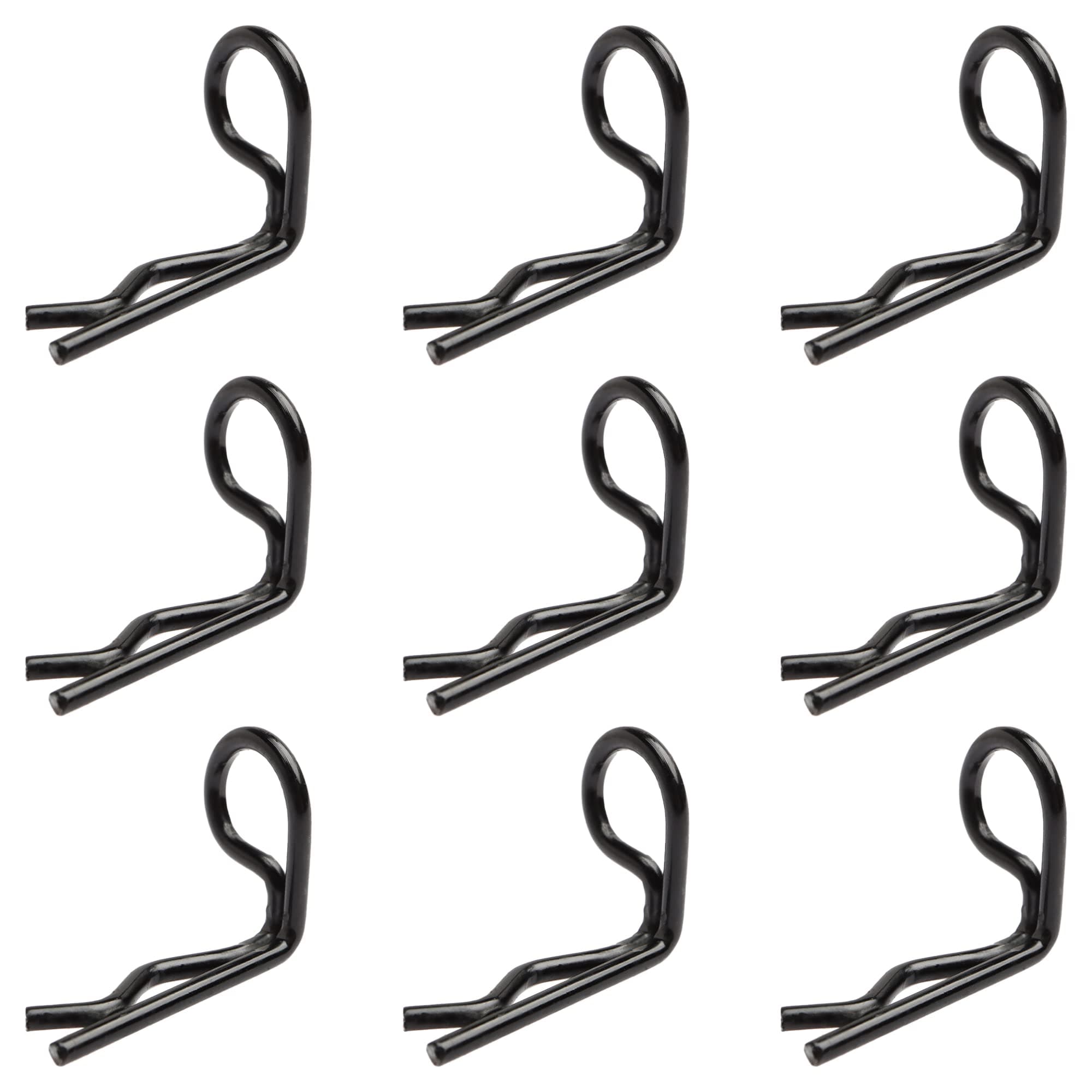 30-Pack 90-Degree Angle Body Clips Bent Springy Pins for All 1/10 Scale Model Car Truck Crawler Truck(Black)