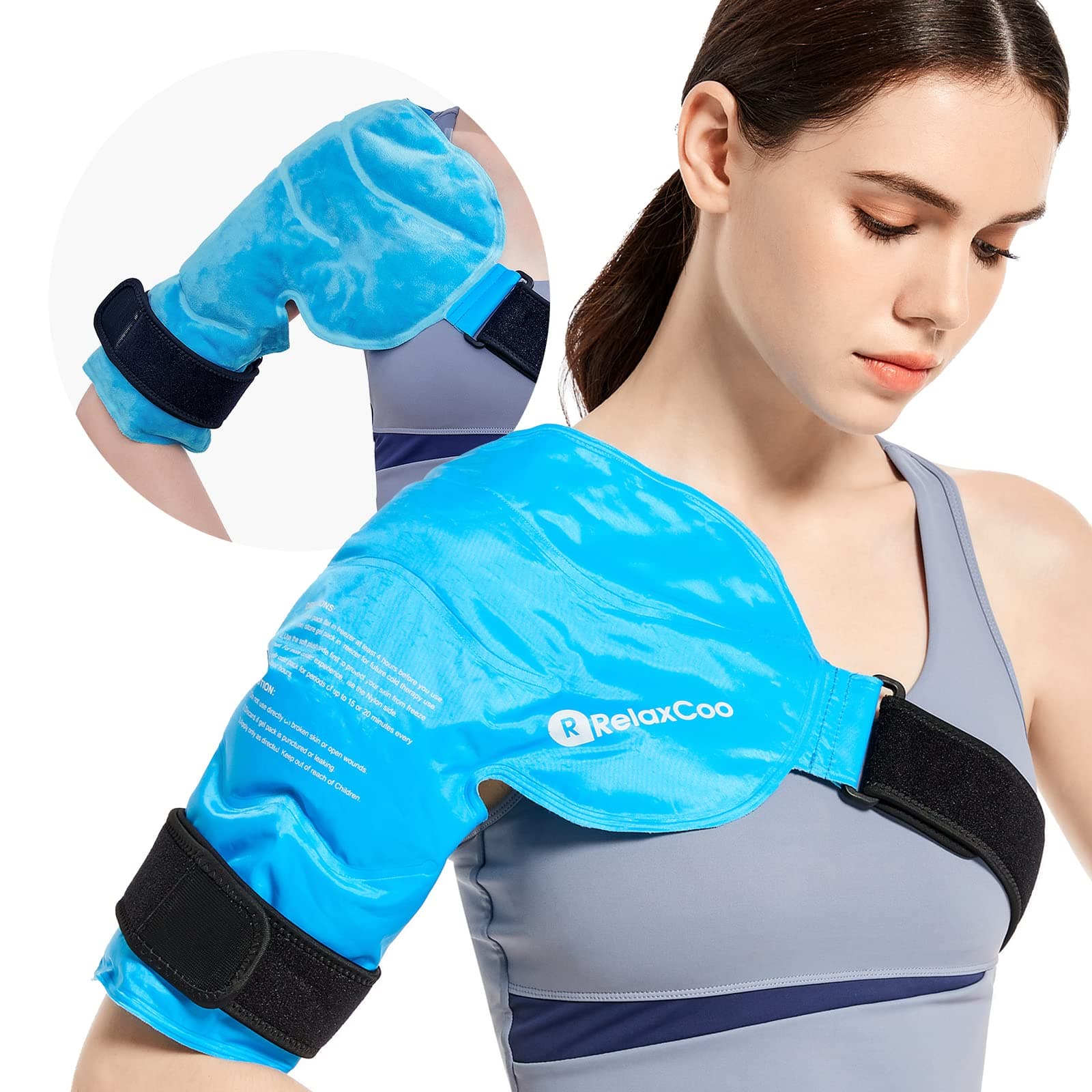 Shoulder Ice Pack Rotator Cuff Cold Therapy, Reusable Gel Ice Wrap for Shoulder Injuries & Pain Relief, Bursitis, Tendonitis, Swelling, Recovery for Man and Women