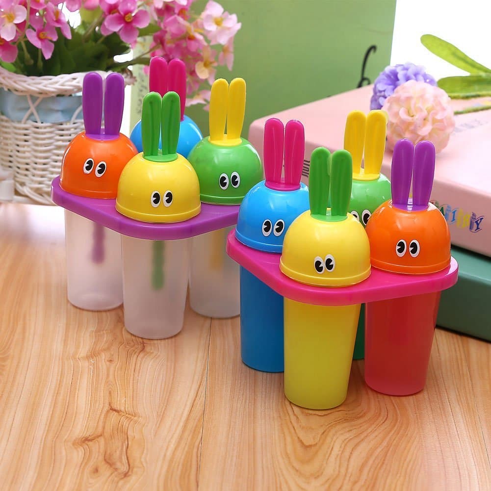 Rabbit Shaped Pop Maker Mold Freezer Ice Popsicle Yogurt Ice Cream Frozen