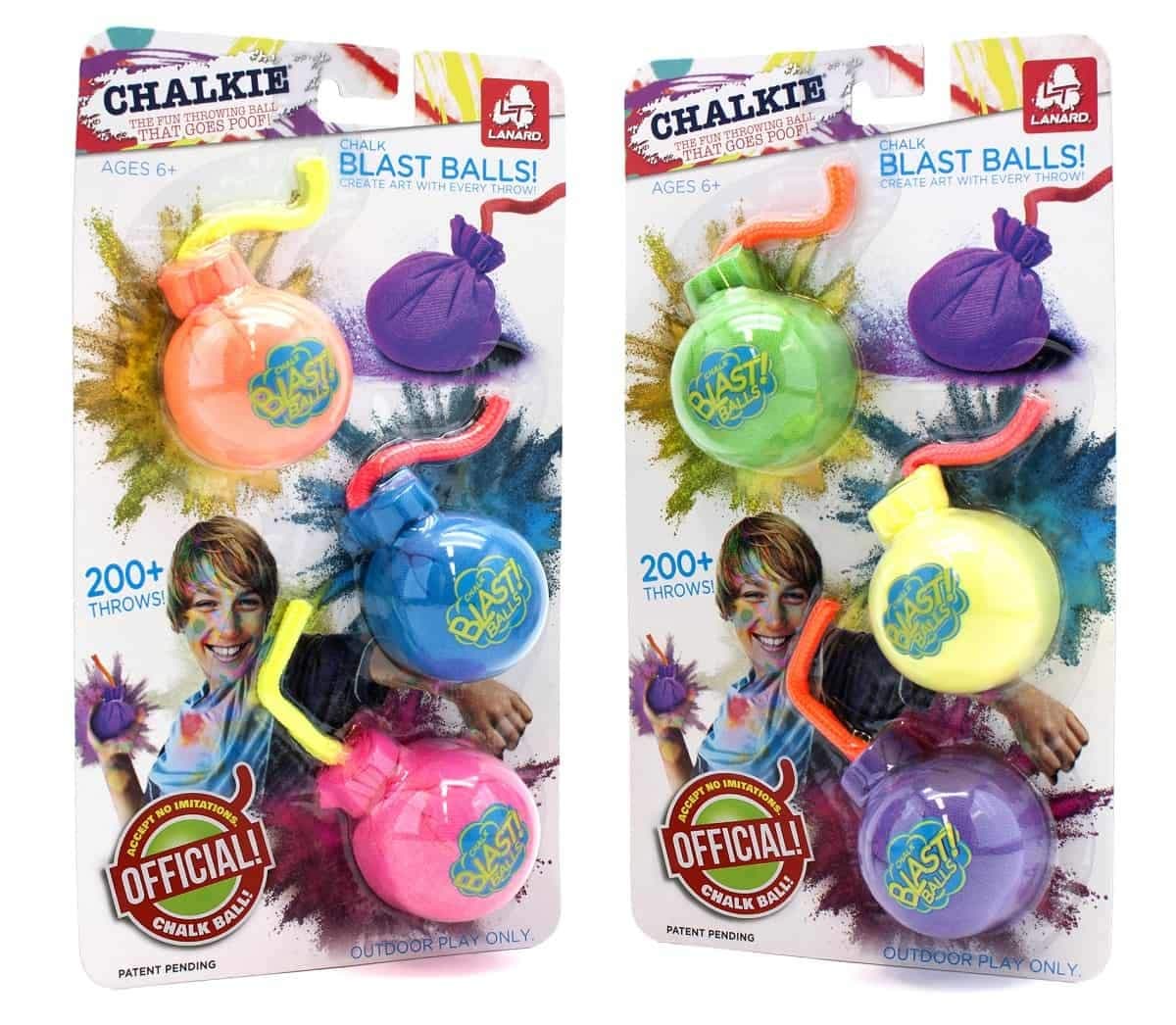 Rhode Island Novelty Lanard Chalk Blast Balls 3pc Set