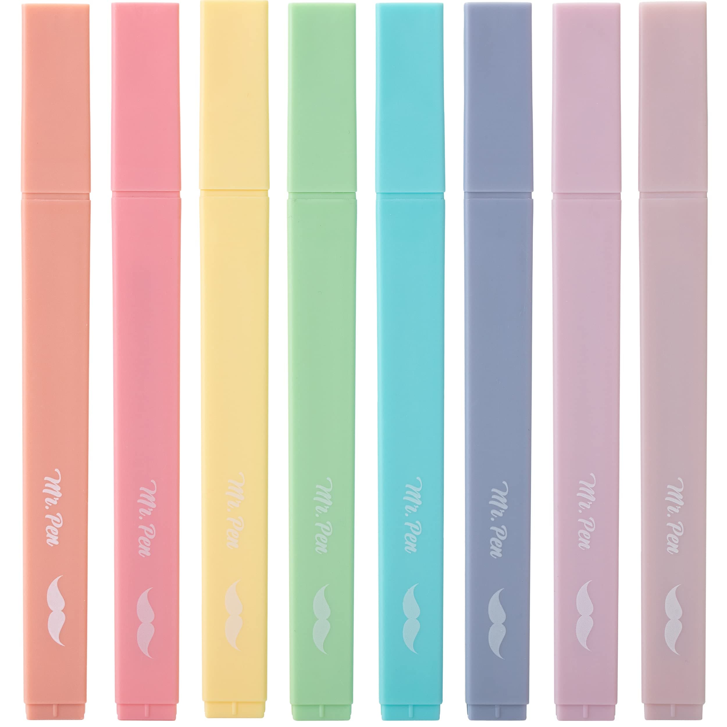 Mr. Pen- Aesthetic Cute Pastel Highlighters Set, 8 pcs, Chisel Tip, Candy Colors, No Bleed Bible Assorted Colors