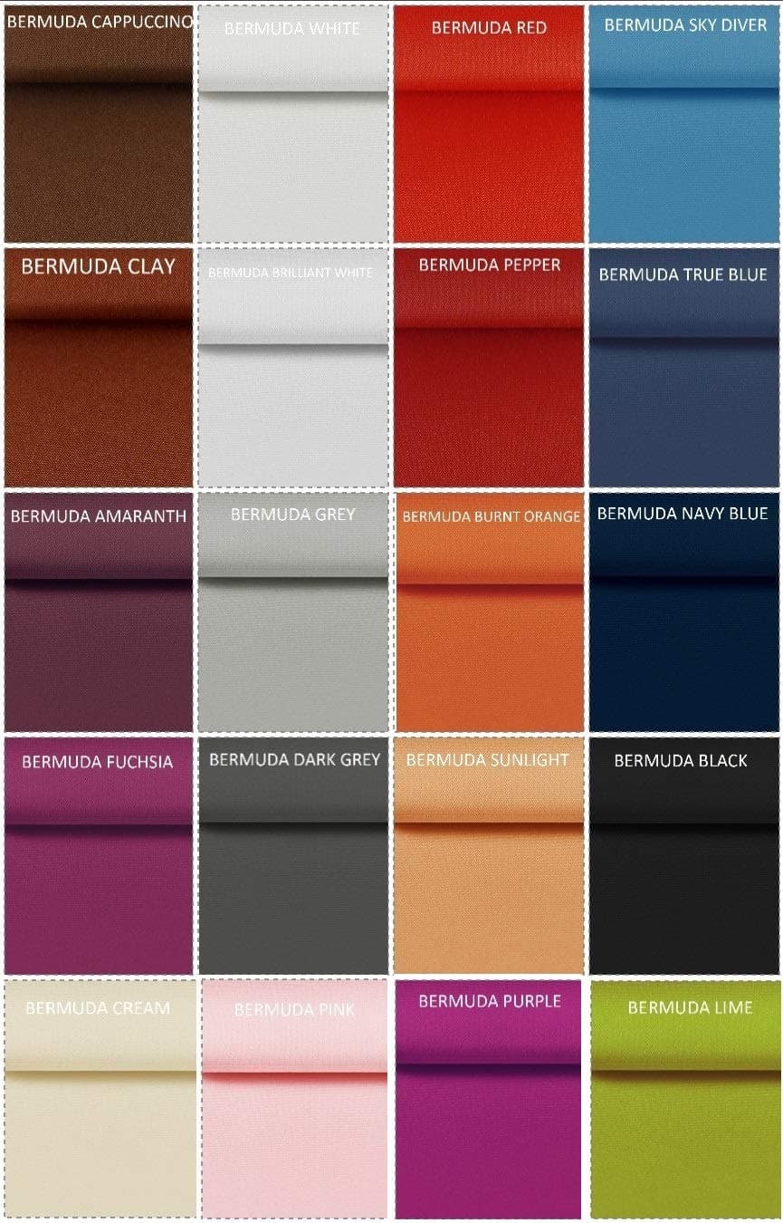 Made to Measure Vertical Blind Replacement Slats - 3.5" Bermuda Fabric (Pack of 10 Slats) - Including Hangers Weights & Chains