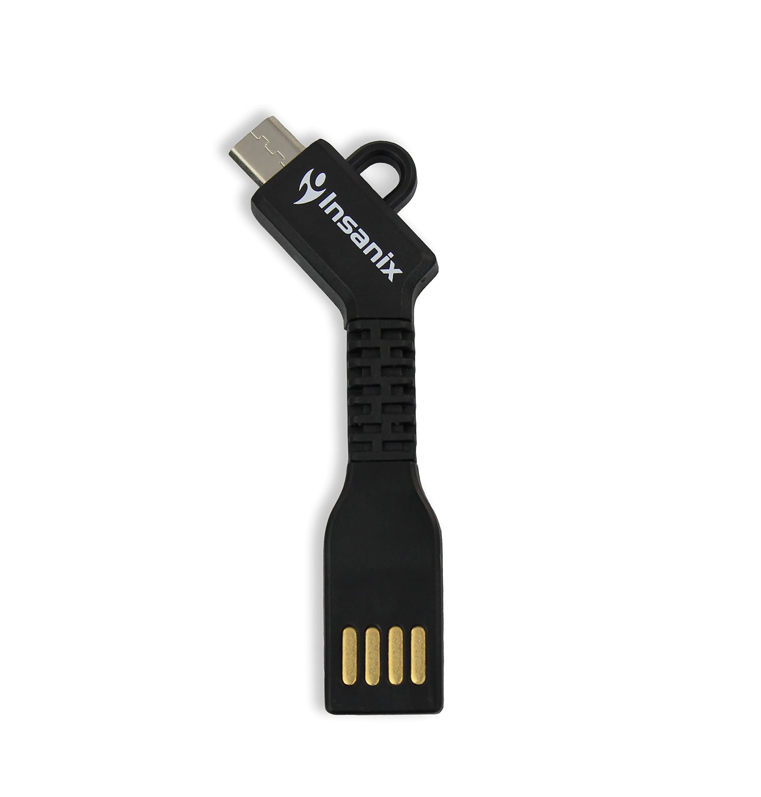 Insanix | USB Charge Key Flex | Micro USB Cable, Key Sized - for Samsung, Android