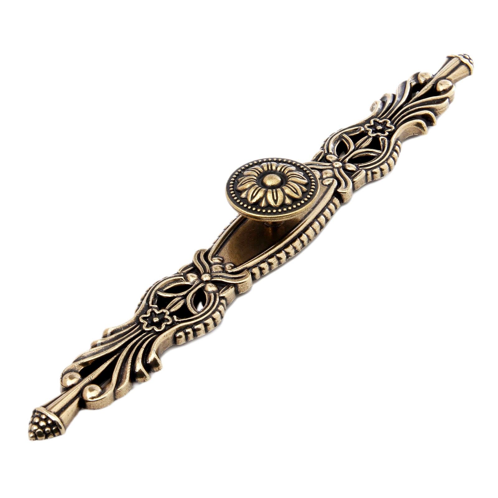 Mgoodoo Vintage Antique Bronze Door Handle Furniture Knobs Pull for Kitchen Cabinets Cupboard Closet 5 Pieces 5# SZ070280012468RK-5-U5