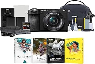 Alpha 6700 APS-C Interchangeable Lens Hybrid Mirrorless with 16-50mm Lens, High-Performance Photography for Enthusiasts Bundle with Editing Software, SD Card, Bag, and Accessories (8 Items)