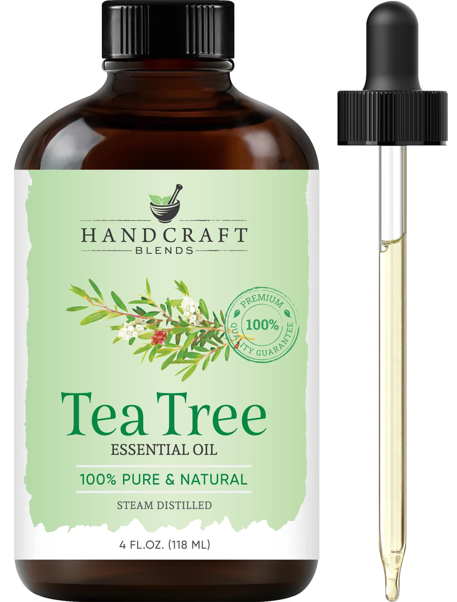 Tea Tree Essential Oil – Huge 4 Fl Oz – 100% Pure and Natural – Premium Grade Essential Oil for Diffuser and Aromatherapy, Skin, Massage, Candle and Soap Making Fragrance