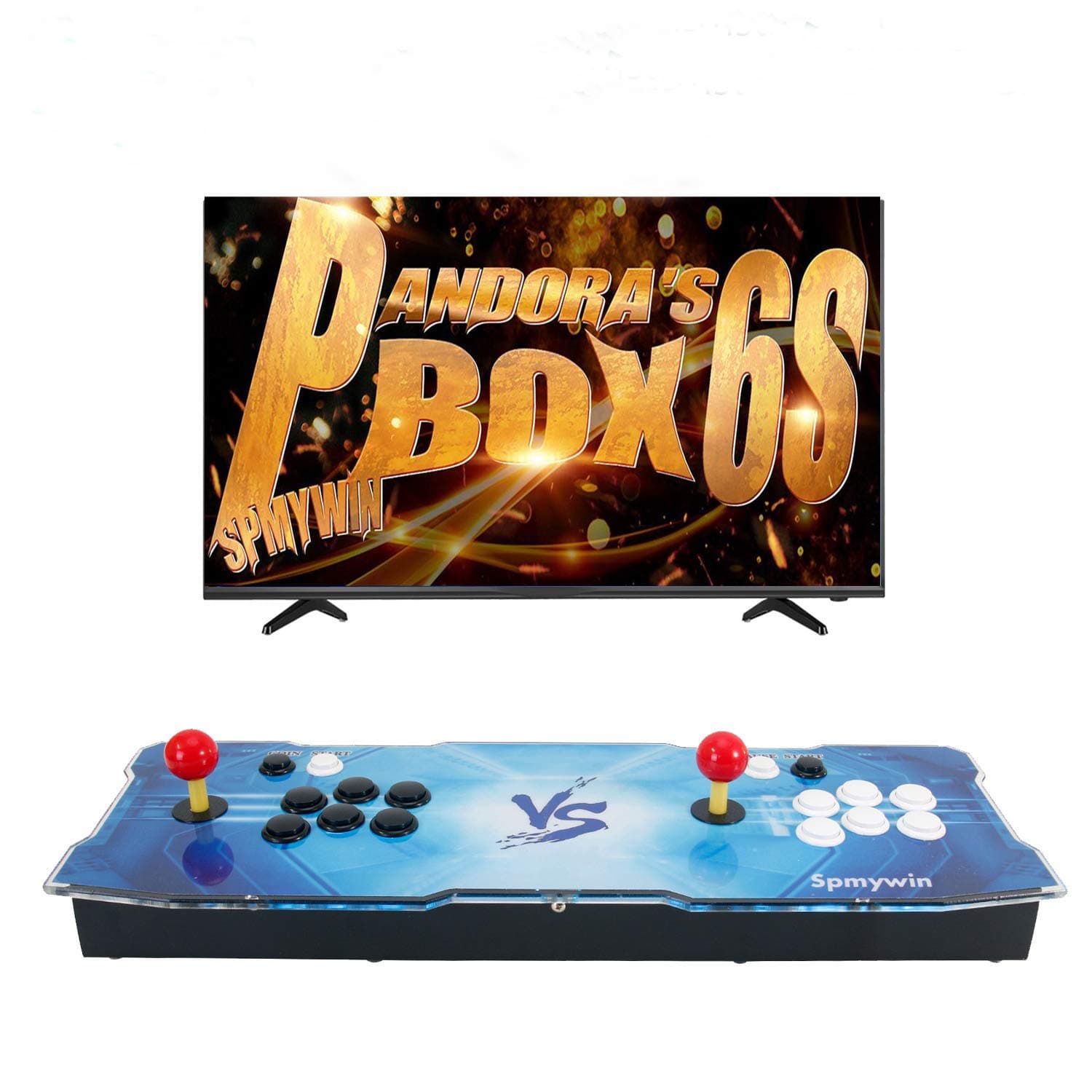 [2000 HD Arcade Games] GroGou Arcade Video Game Console 2000 Retro Games Pandoras Box 6 Arcade Machine Double Arcade Joystick Built in Speaker
