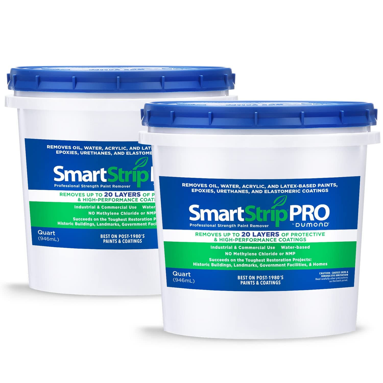Smart Strip PRO Paint Remover, Professional Strength Formula, Strips Up to 20 Layers of Oil, Latex, Acrylic & Water-Based Paints, Varnishes & Stains Usually in One Application, 2 Quarts