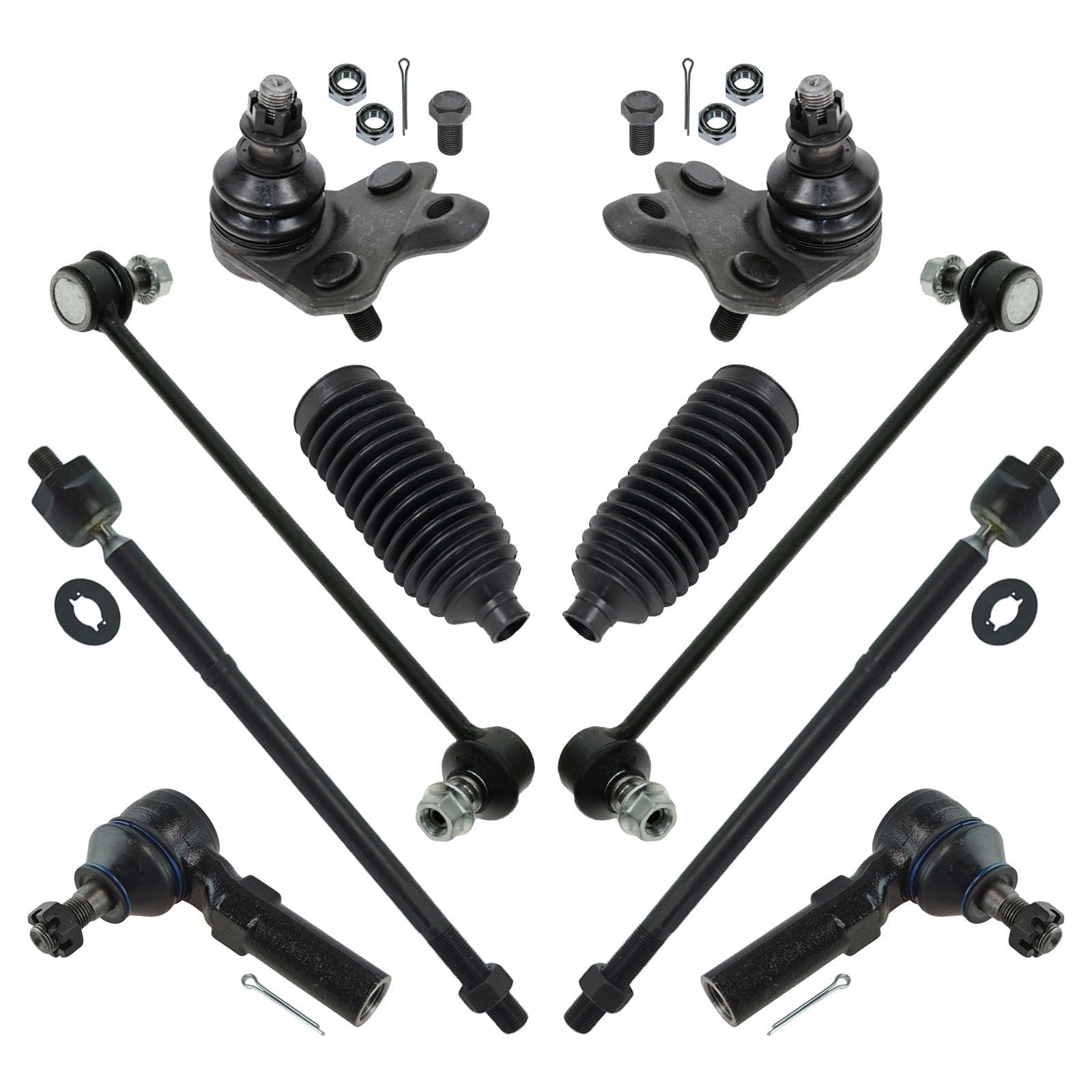 TRQ Front Steering & Suspension Kit Compatible with 2009-2018 Toyota Corolla 09-13 Matrix