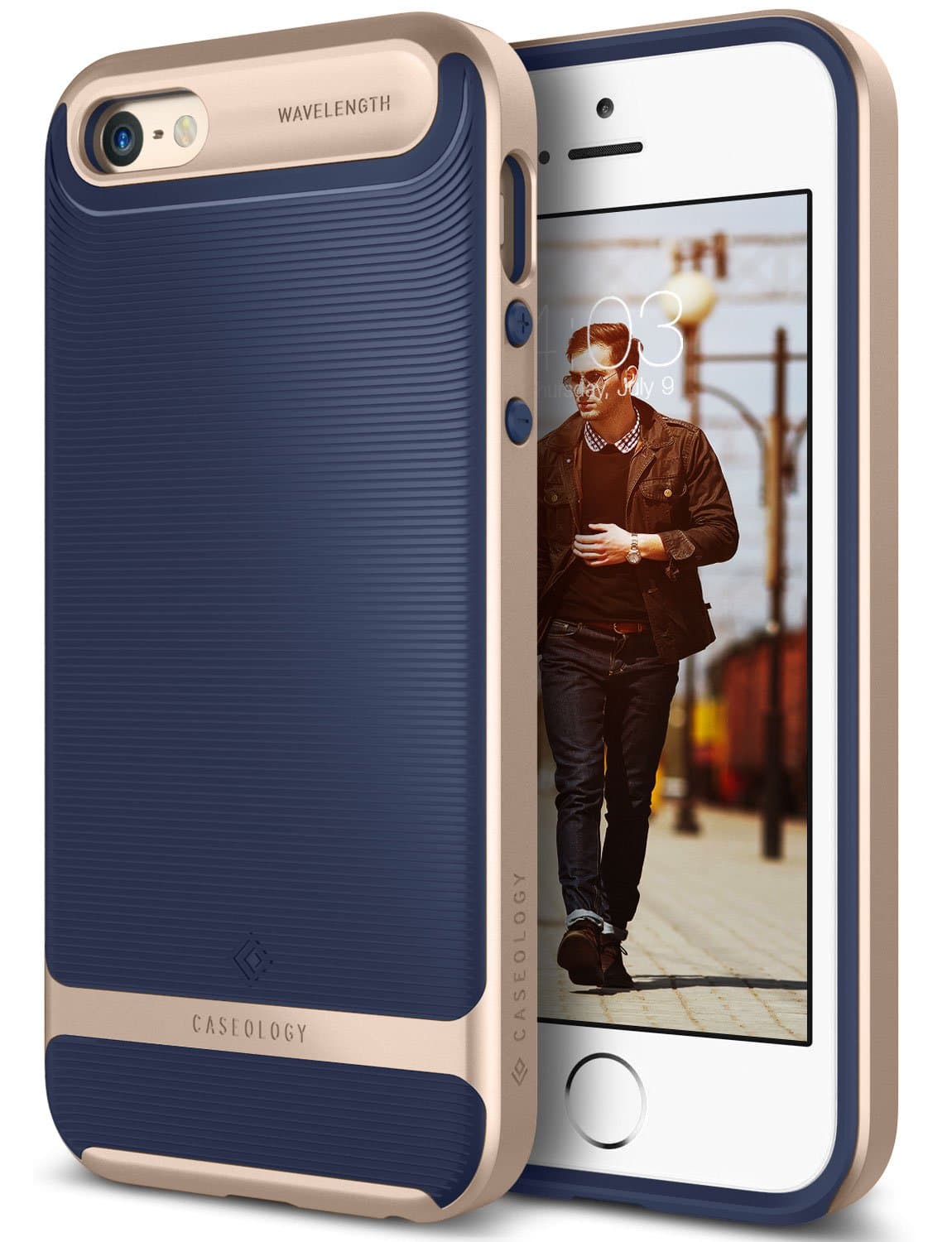Caseology Wavelength for Apple iPhone SE Case (2016) / for iPhone 5S Case (2013) / for iPhone 5 Case (2012) - Navy Blue