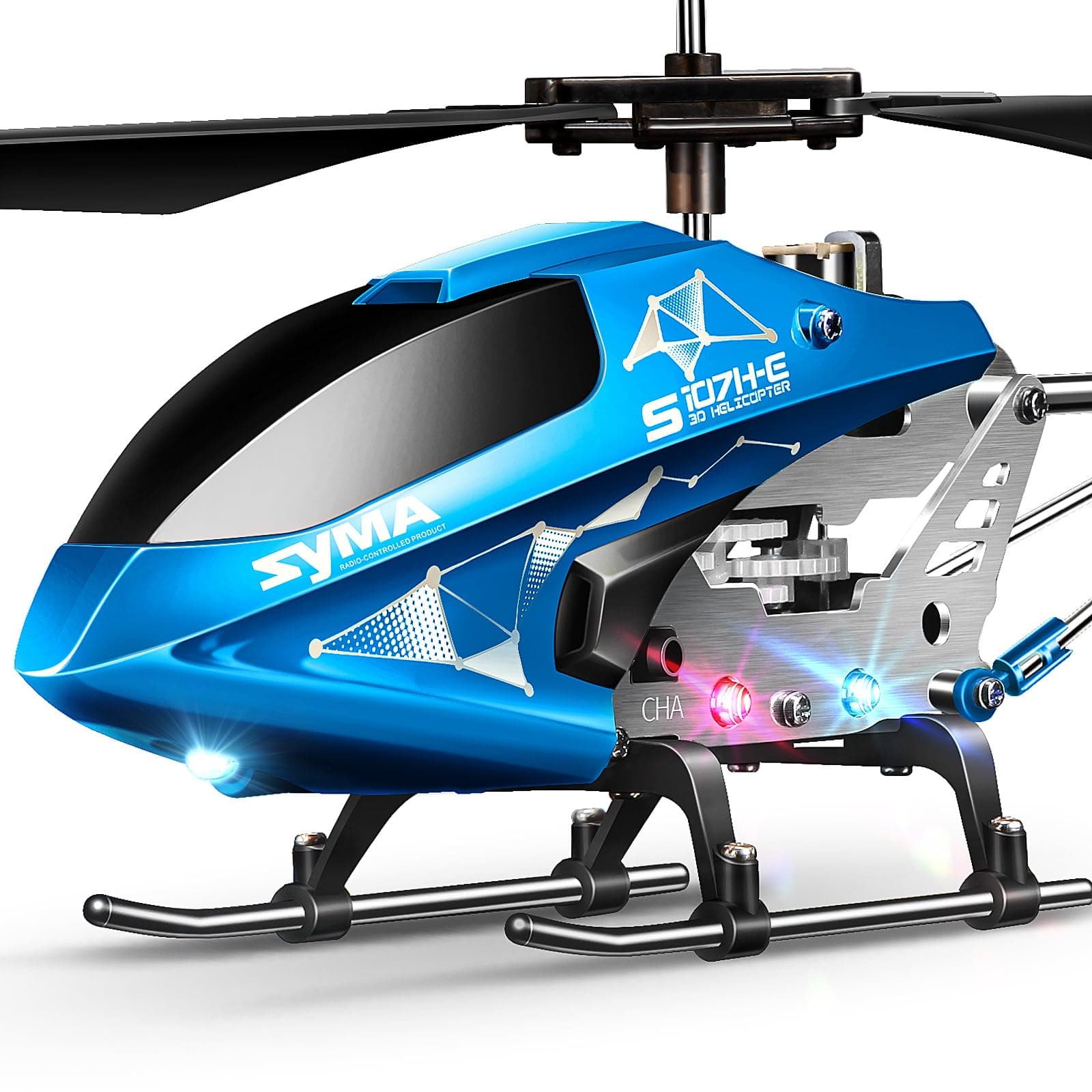 SYMA Remote Control Helicopter, S107H-E RC Helicopter with One Key take Off/Landing, High & Low Speed and Durable Alloy Design, Gift Toy for Kids and Beginners