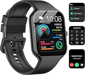Smart Watch for Men Women Answer/Make Calls, 1.96" HD Touch Screen Fitness Watch with Heart Rate/Sleep Monitor/Step Counter, 113+ Sports Activity Trackers, IP68 Waterproof Smartwatch for Android/iOS
