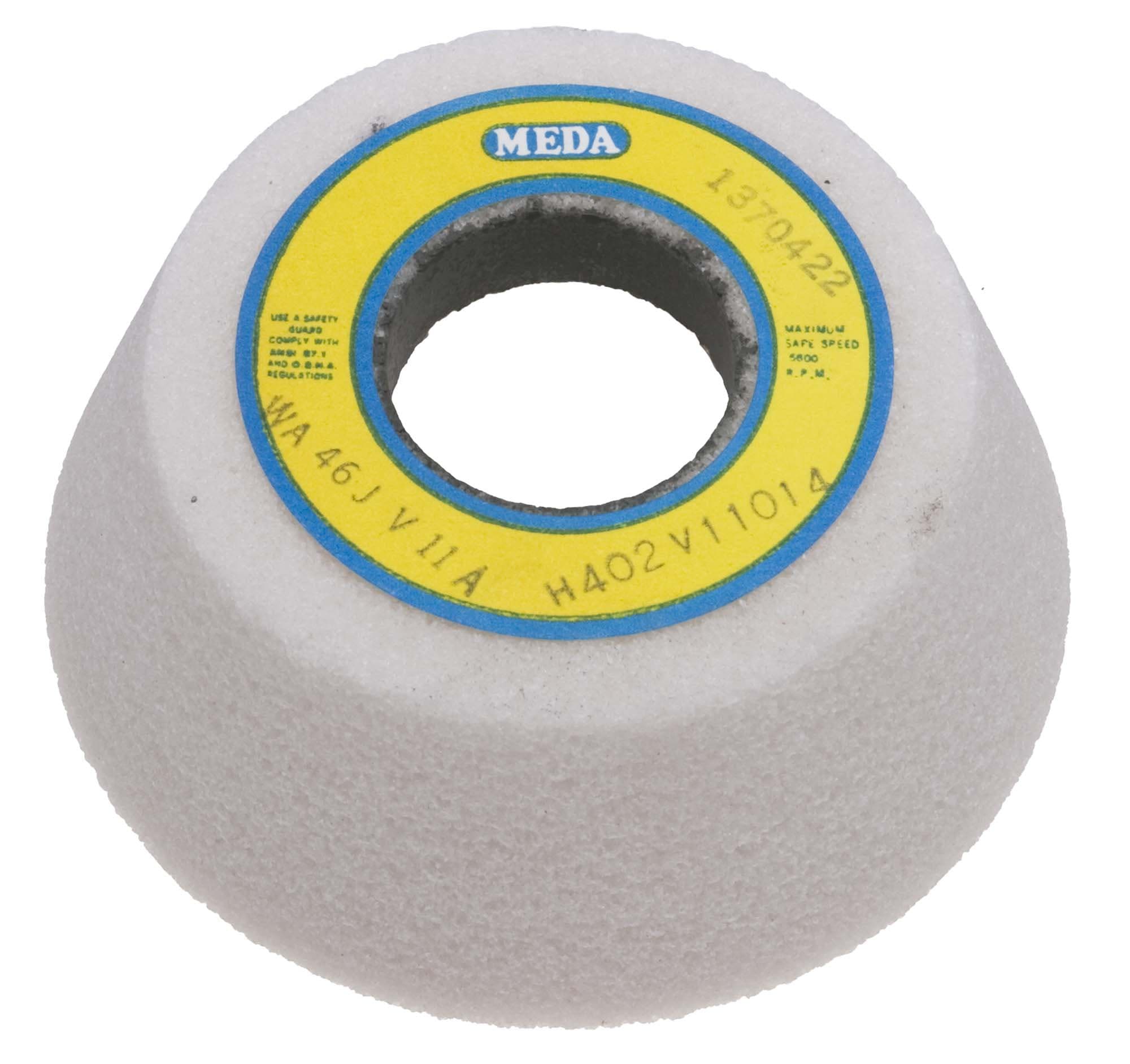 Meda 4/3", 1-1/4 hole, 60K Flaring Cup White Aluminum Oxide Grinding Wheel