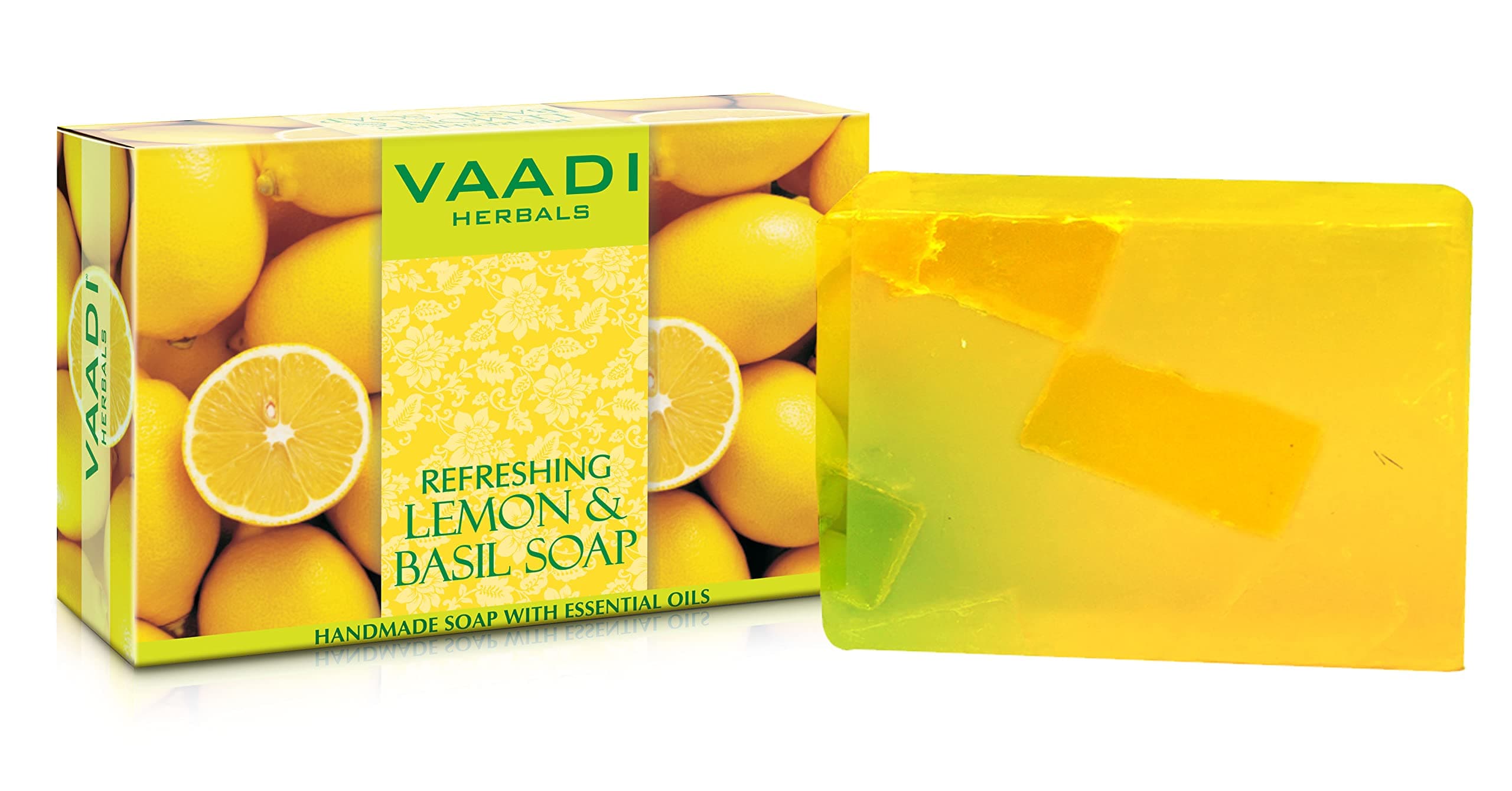 Vaadi Herbals Refreshing Lemon And Basil Soap, 75 gm