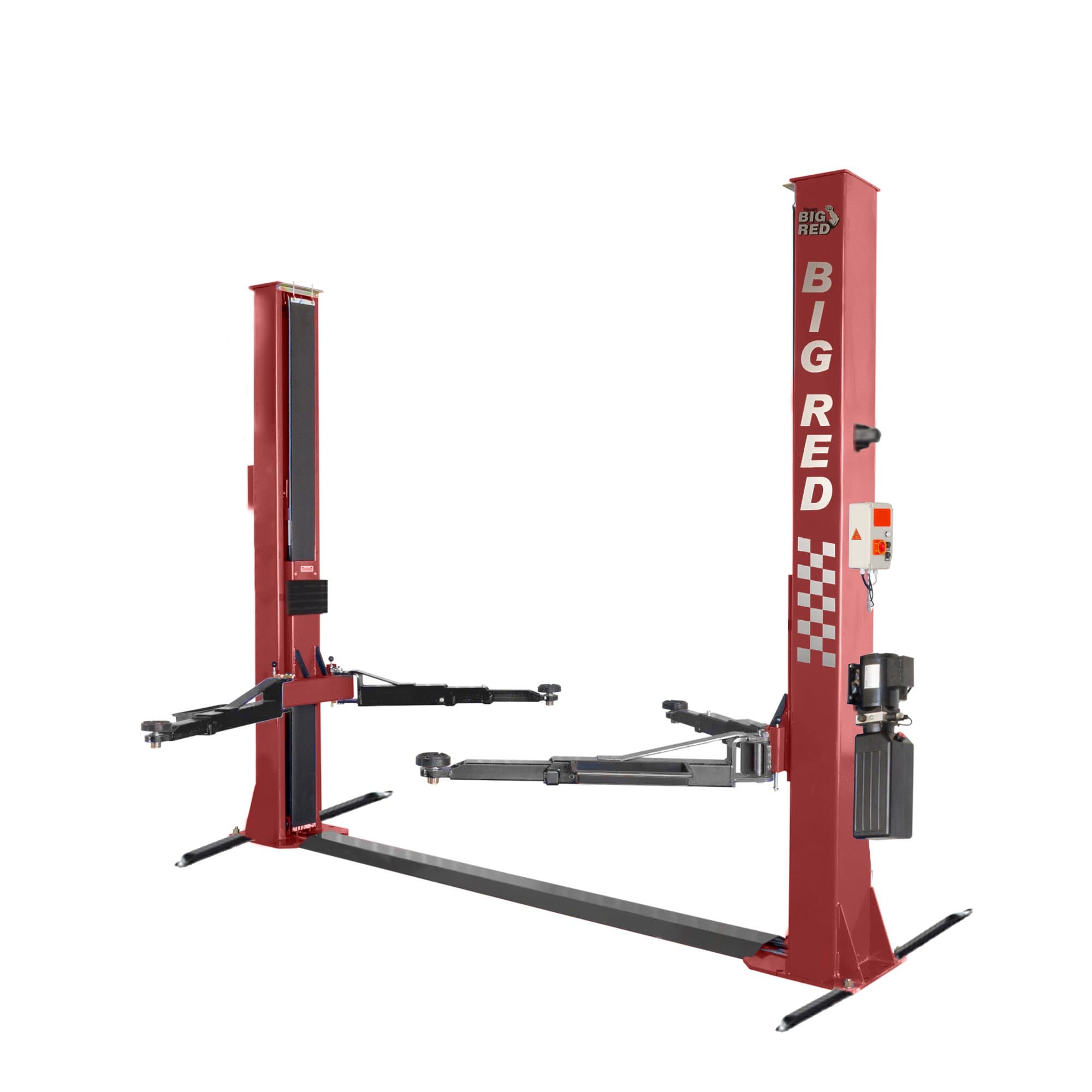 E4G 2 Post Lift Car Ramp 4 Ton with Full H Frame Baseplate 1ph A240TH