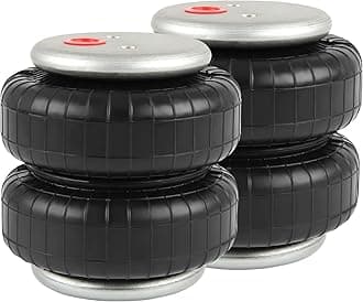 2PCS Universal Air Suspension Spring Double Bellow Standard 2500 lb 1/2"npt S...