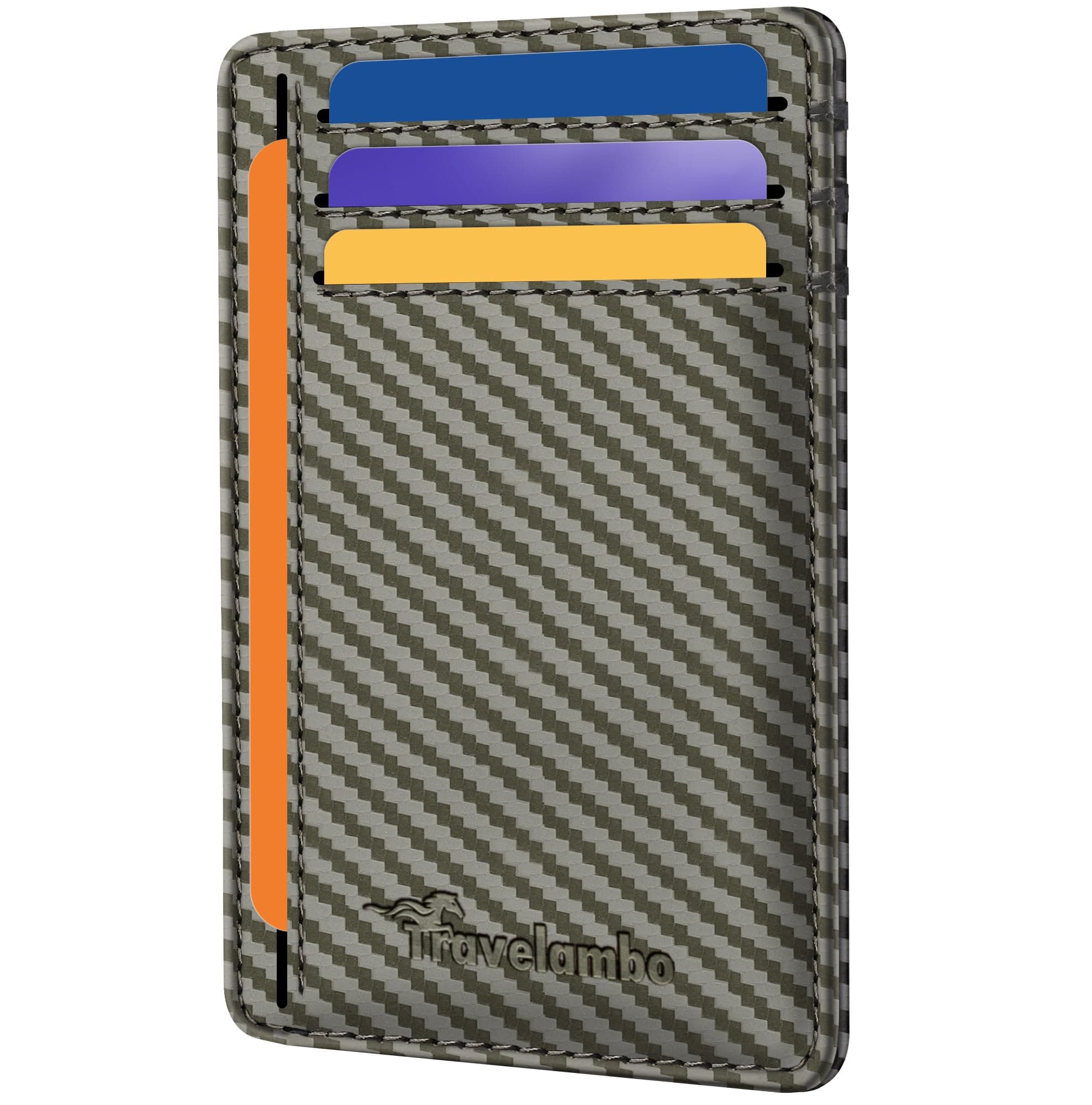 Front Pocket Minimalist Leather Slim Wallet RFID Blocking Medium Size