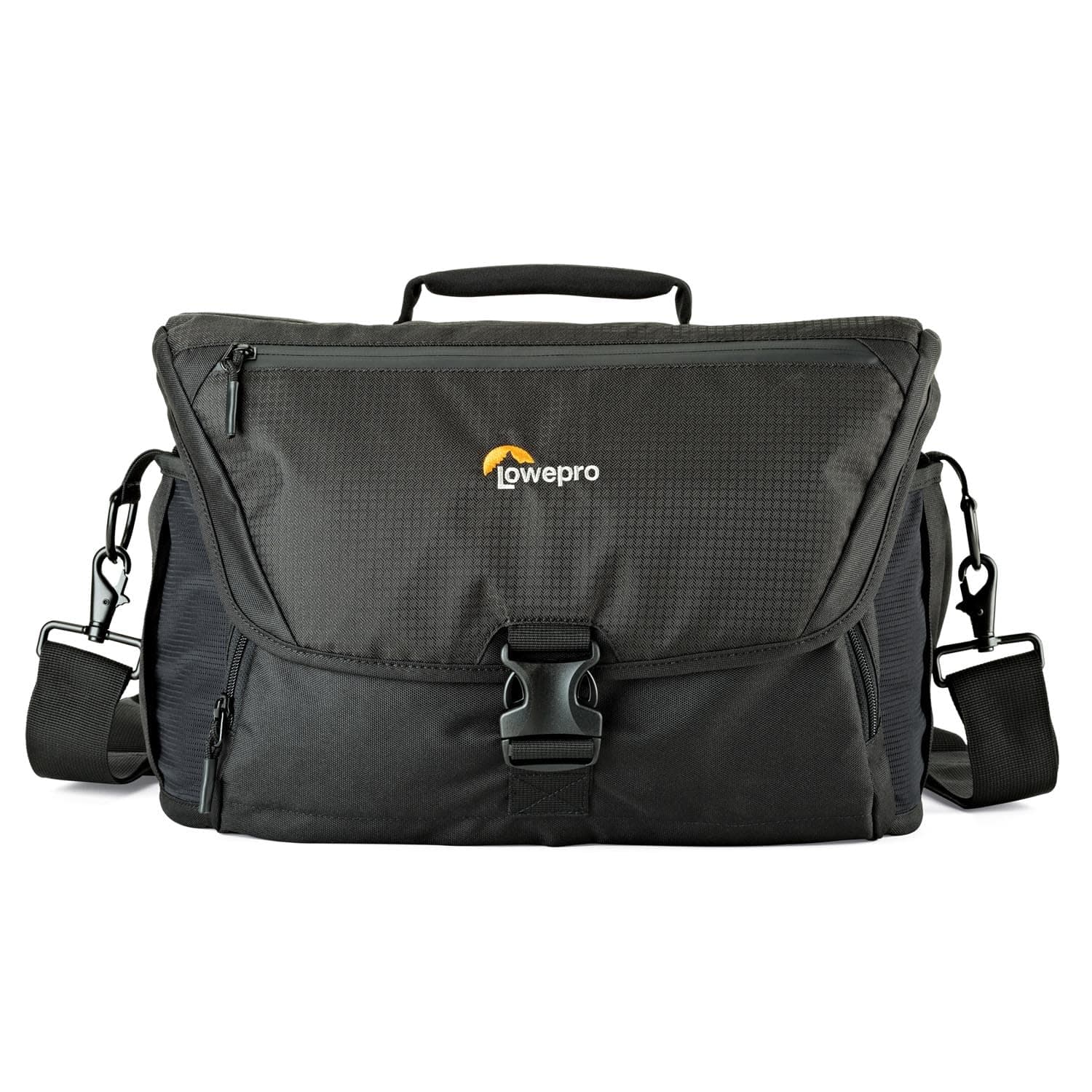 LP37142, Nova 200 AW II Messenger Case, Camera Bag, Customizable, Portable, Fits 1-2 Pro DSLR with attached 24-105mm, Compact Drone, 3-5 Additional Lenses, Flash, Black
