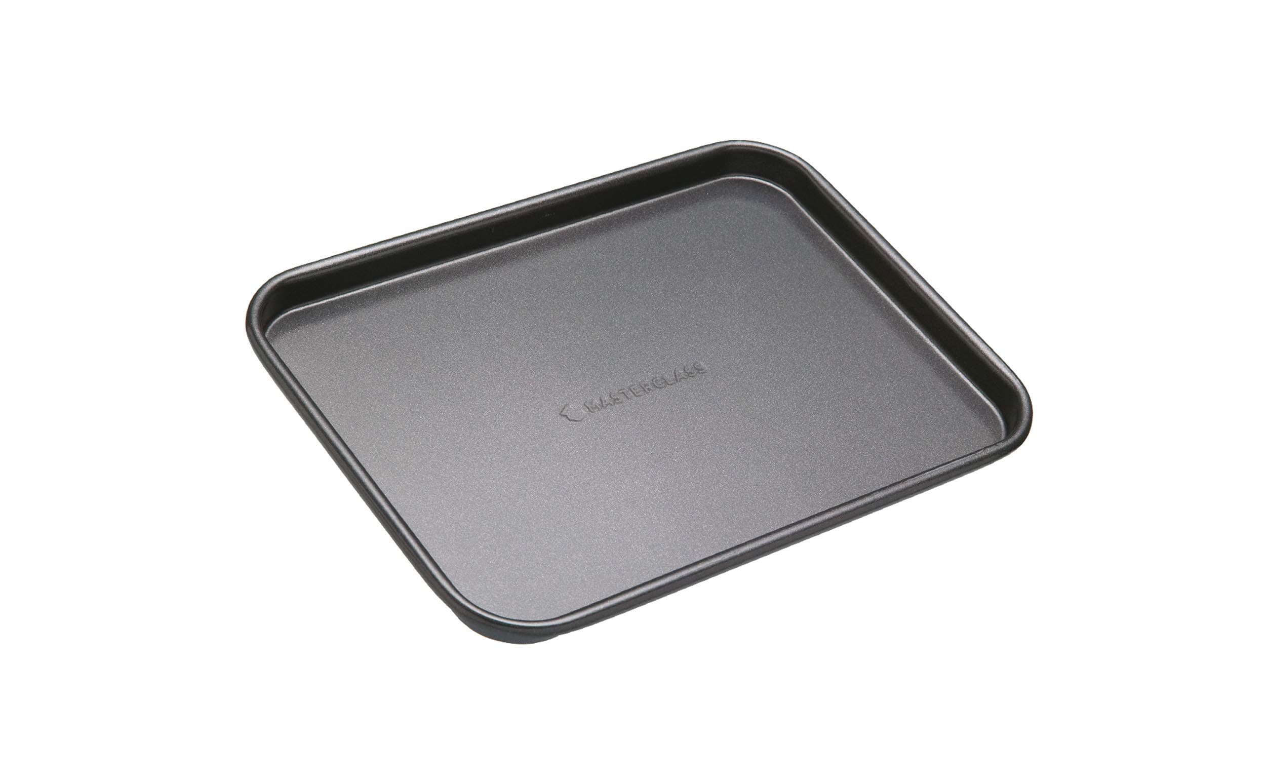 MasterClass Baking Tray with PTFE, PFOA and BPA Free Non Stick, Robust 1mm Thick Carbon Steel for Baking and Roasting, Carbon Steel, 24 x 18cm, Grey