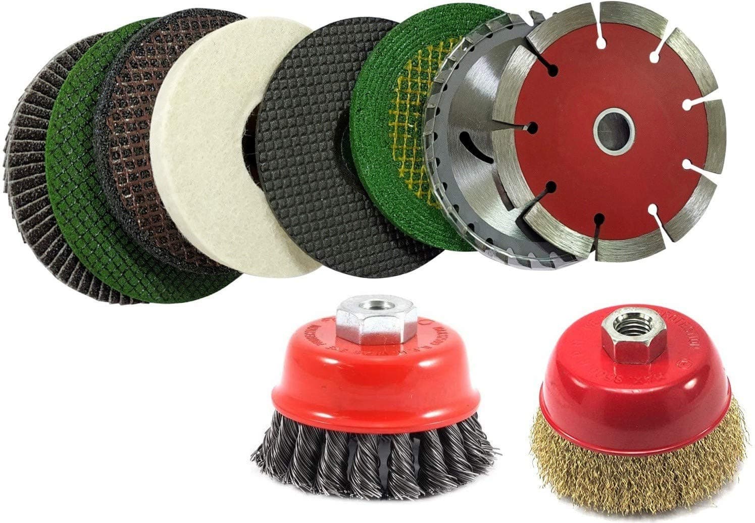 Inditrust Angle Grinder Flap Disc Set (10 Pcs) | Wood & Marble Cutting, Grinding & Polishing Discs | Heavy Duty Abrasive Wheels for Power Tools | Multi-Purpose Grinder Accessories Kit