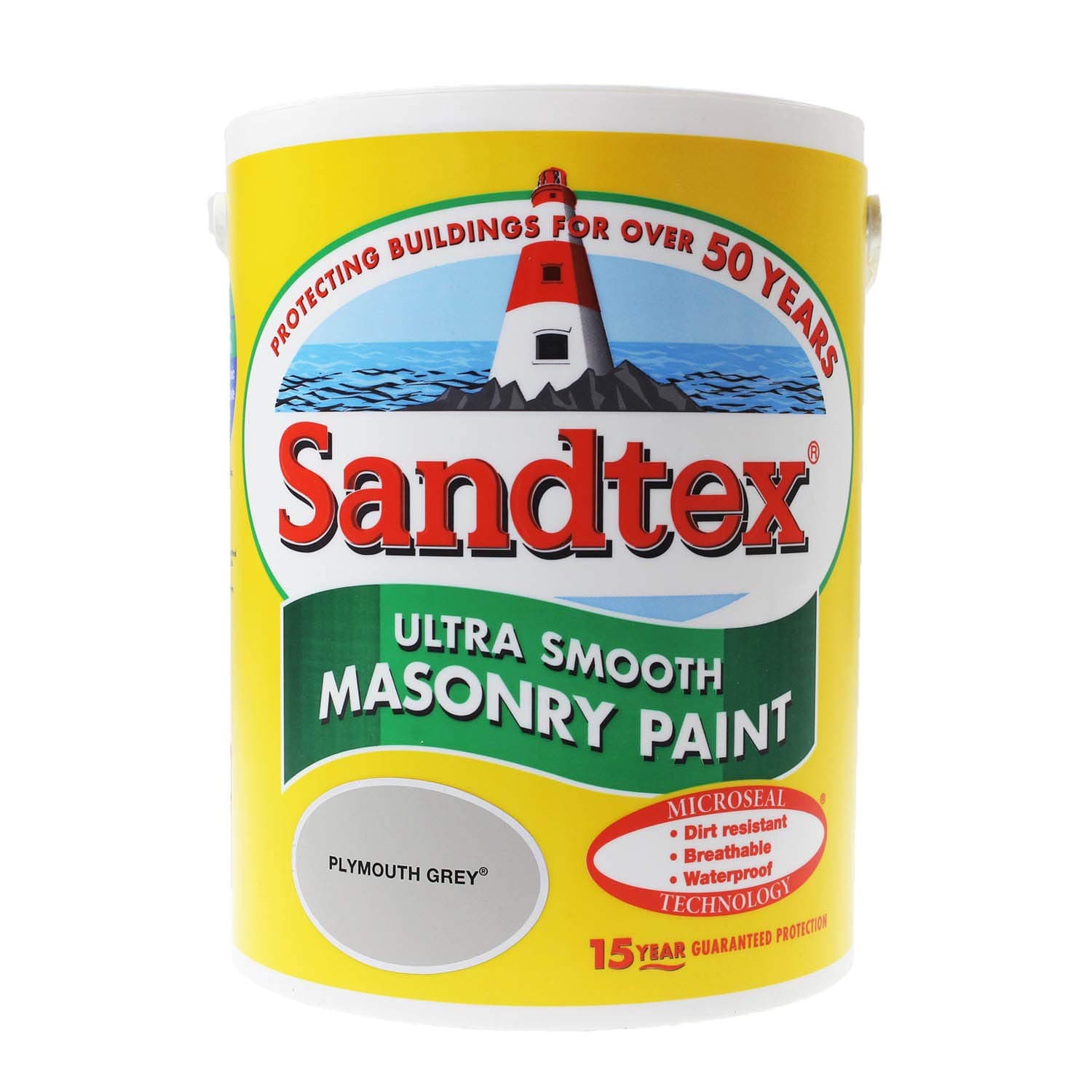 Sandtex masonry paint, 5 litres, ultra smooth brickwork, grey