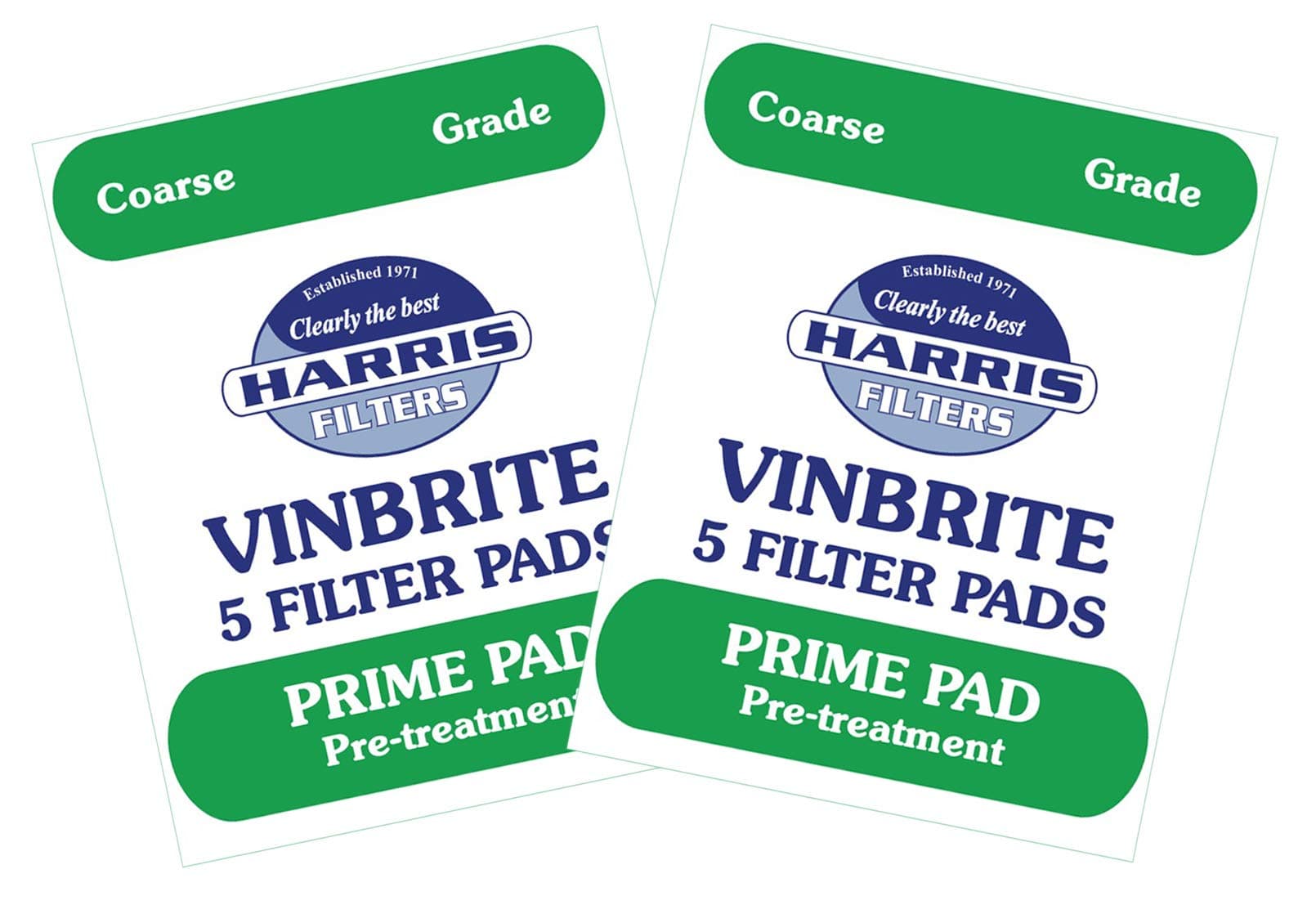 HARRIS 2x Prime Pre-Filter Pads 5-pack Use with Vinbrite MK3 Filter Kit
