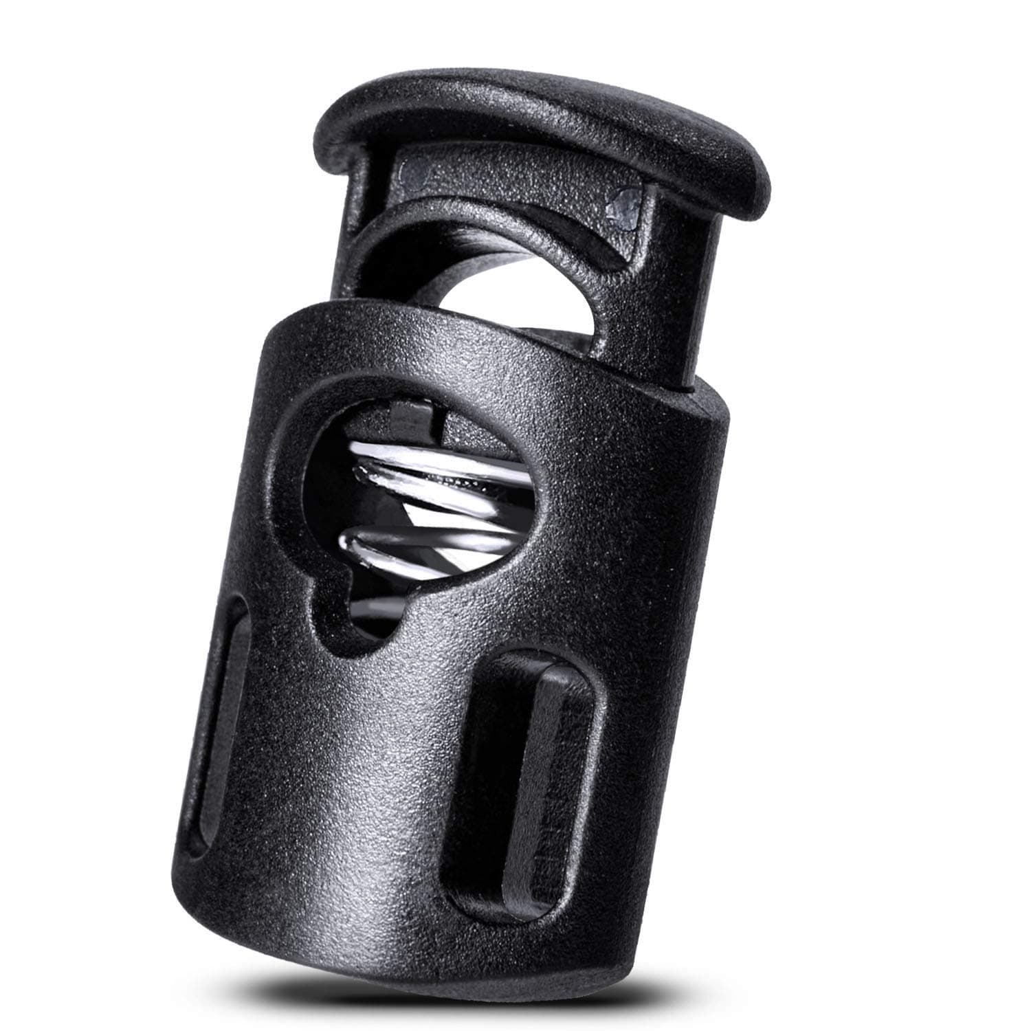 Plastic Cord Locks Single Hole Spring Toggle Stopper Cord Stops Fastener Toggles for Drawstrings