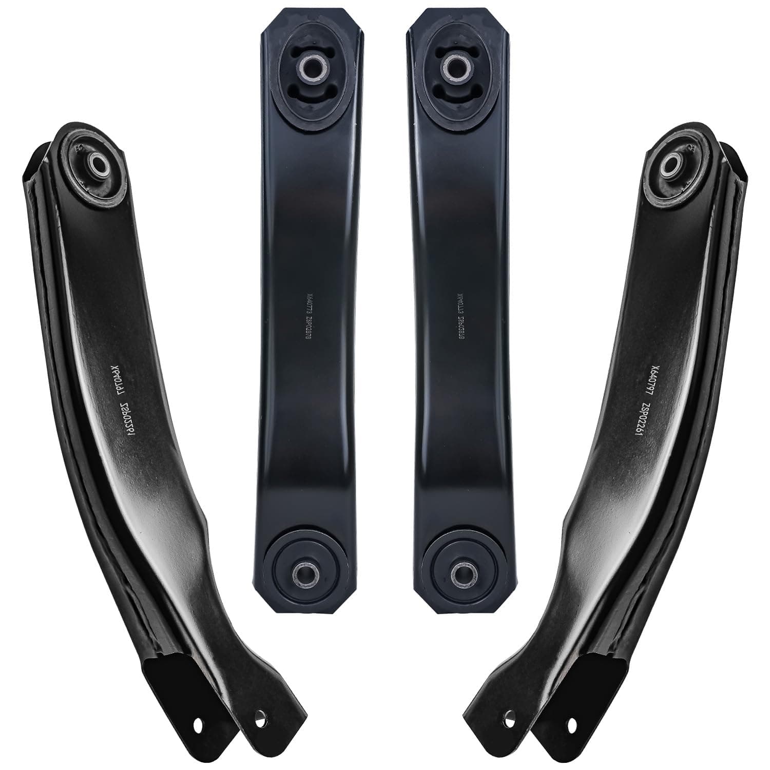 Detroit Axle - Front 4pc Control Arms for 99-04 Jeep Grand Cherokee 1999 2000 2001 2002 2003 2004, 4 Upper & Lower Control Arms Assembly Set Replacement