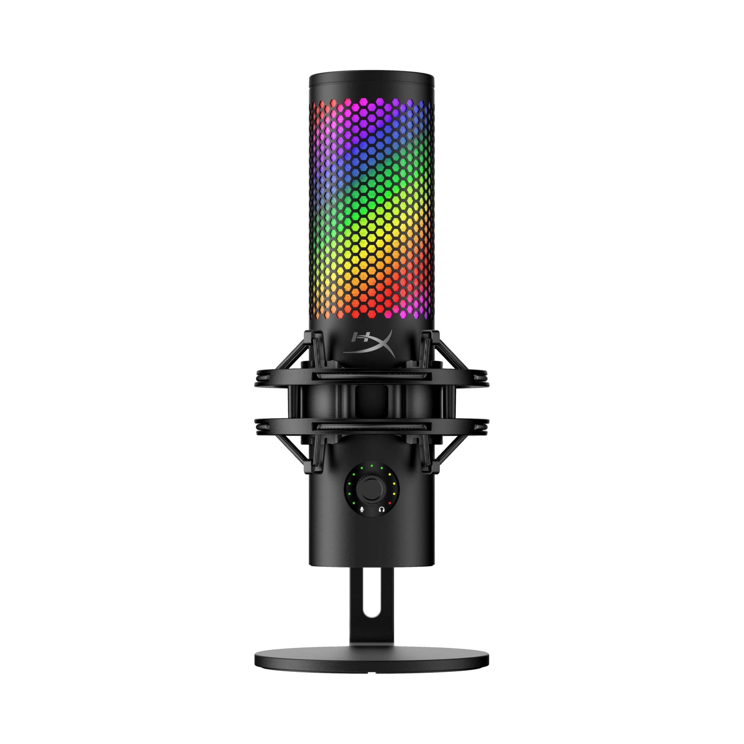 QuadCast 2 S – USB Microphone, with RGB Lighting, Streaming and Podcasting, with On-Board Controls, LED Lighting, Removable Shock Mount, PC, Mac, USB-C - Black