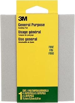 3M Contour Surface Sanding Sponge, Fine Grit, 4.5-in by 5.5-in by .1875-in